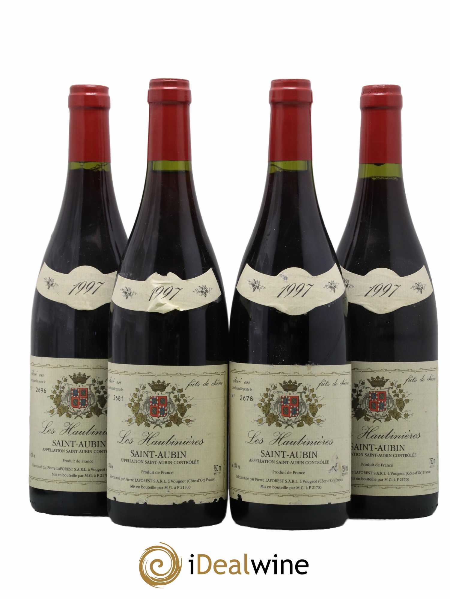 Saint-Aubin Les Haubinières Pierre Laforest 1997 - Lot de 4 bouteilles - 0