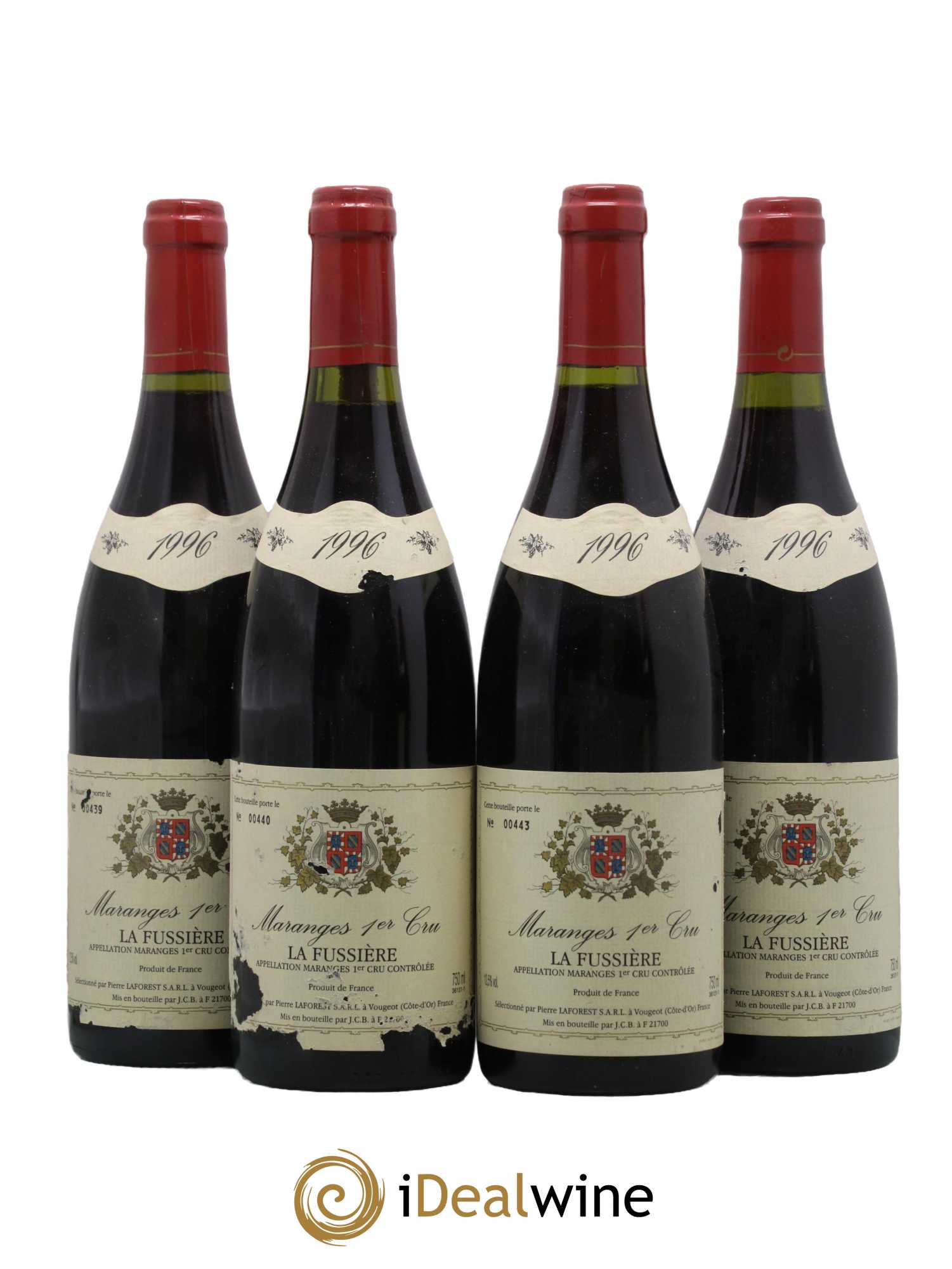 Maranges 1er Cru La Fussière Pierre Laforest 1996 - Lot de 4 bouteilles - 0