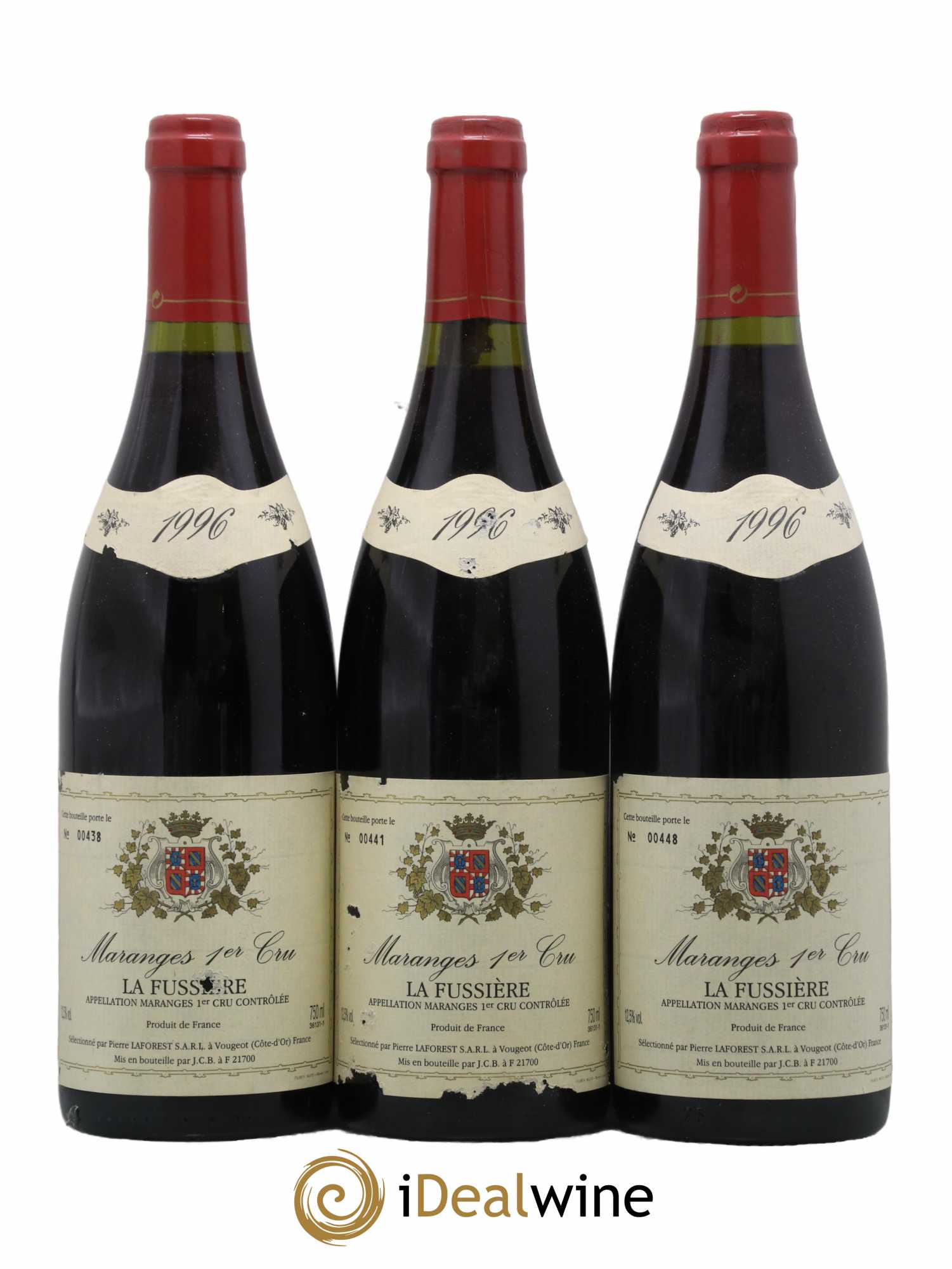 Maranges 1er Cru La Fussière Pierre Laforest 1996 - Lot de 3 bouteilles - 0