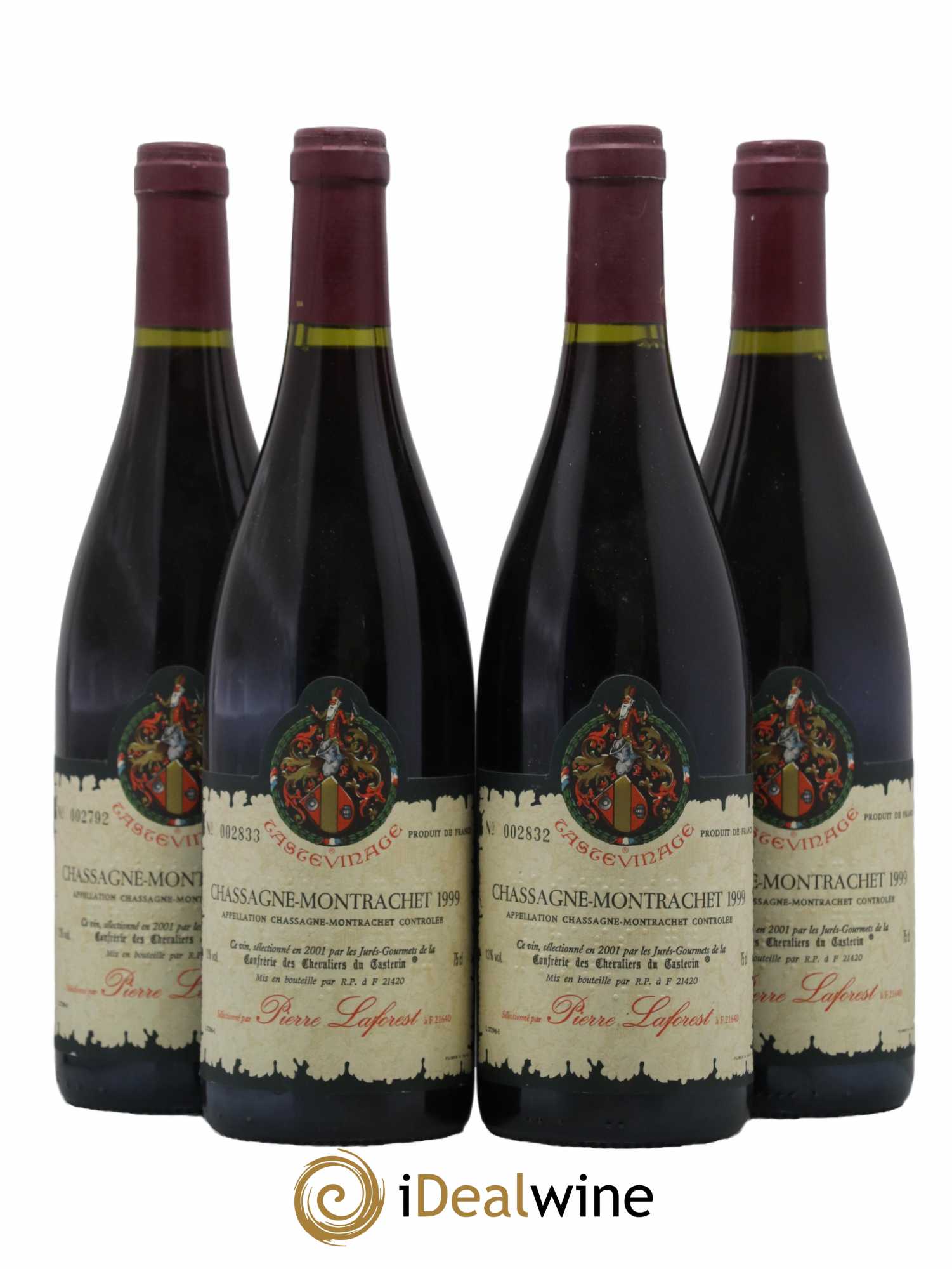 Chassagne-Montrachet Pierre Laforest 1999 - Lot de 4 bouteilles - 0