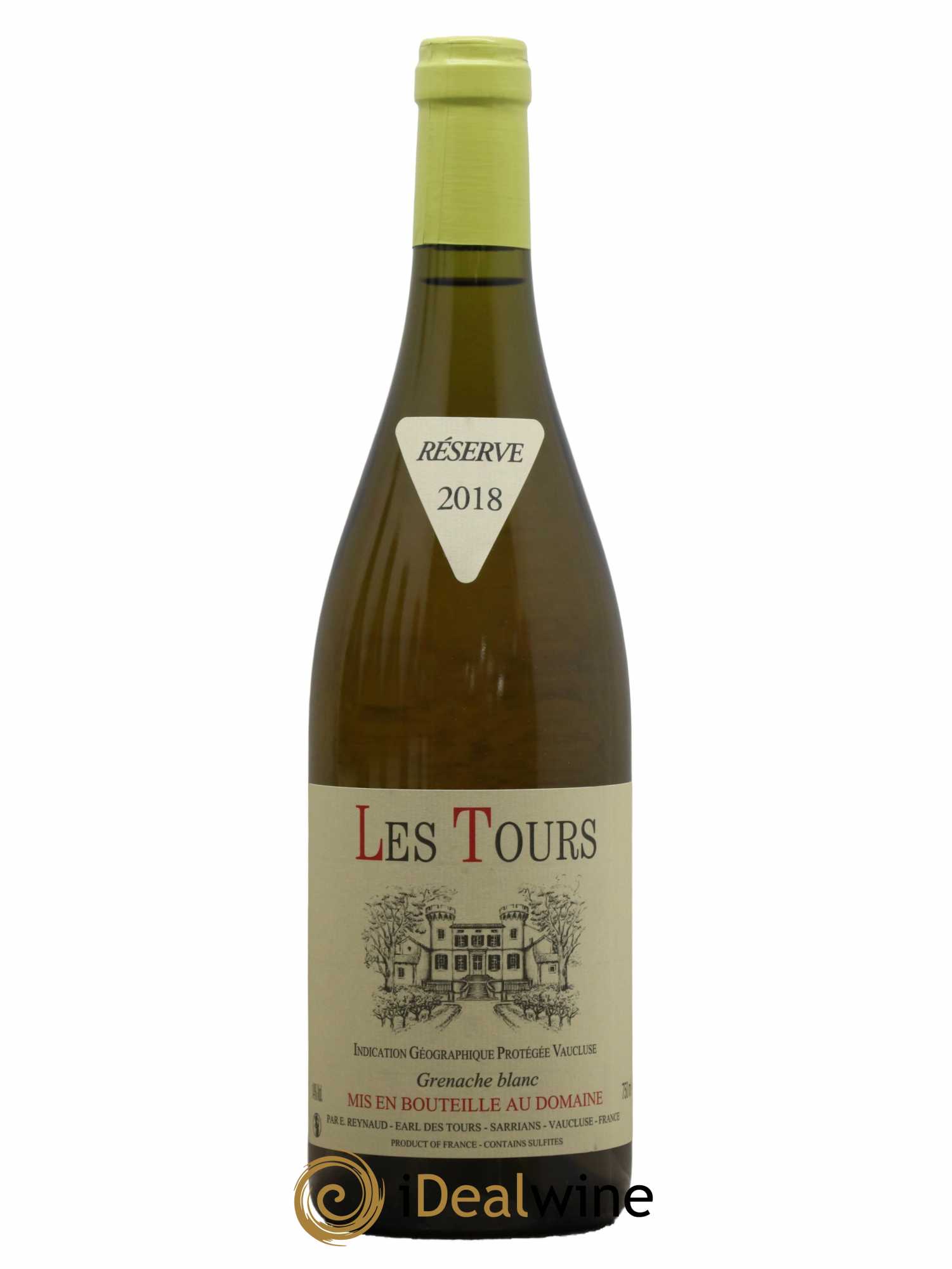 Vaucluse (Vin de Pays de Vaucluse) Les Tours Grenache Blanc Emmanuel Reynaud 2018 - Lot de 1 bouteille - 0