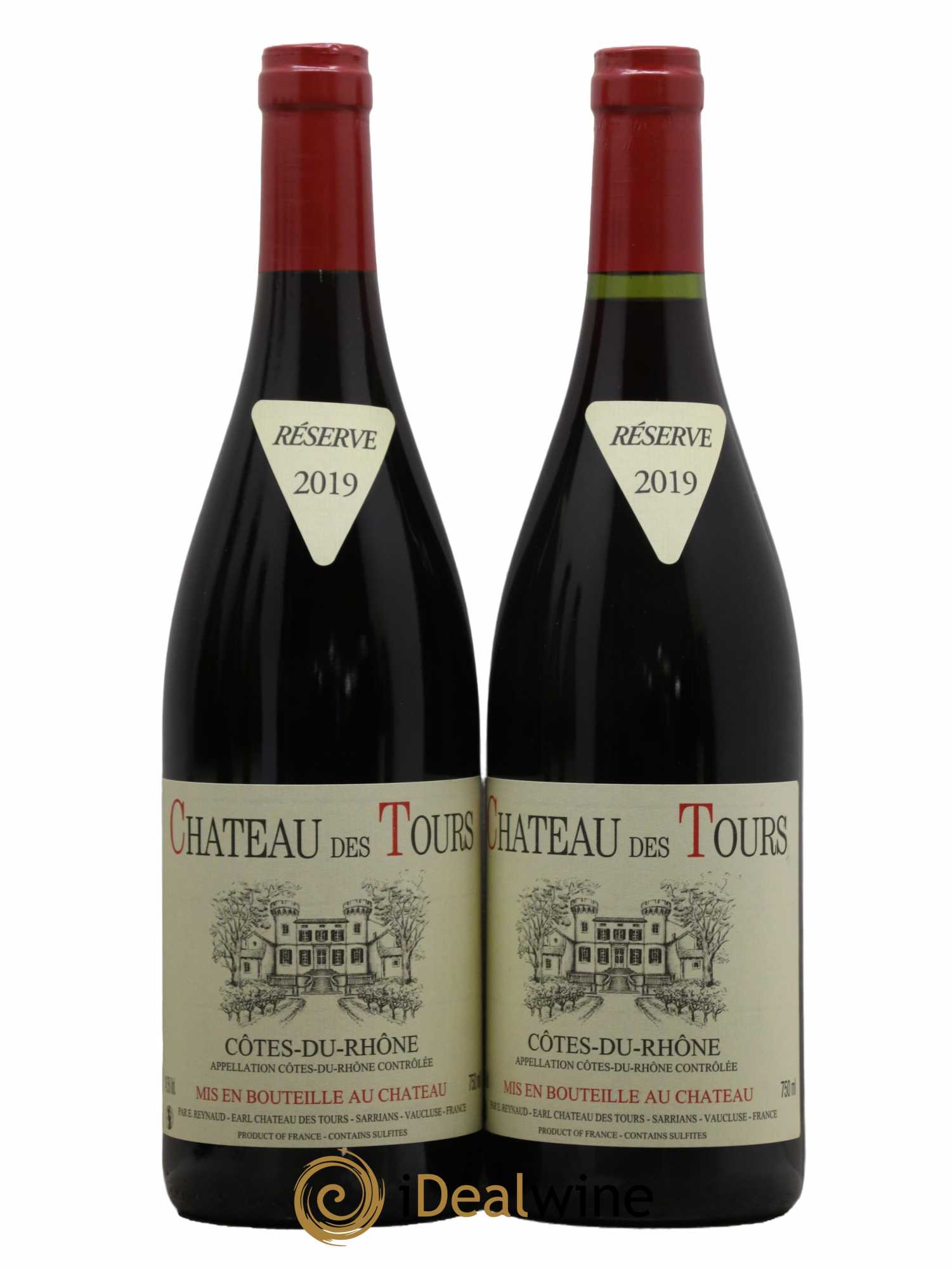 Côtes-du-Rhône Château des Tours Emmanuel Reynaud 2019 - Lot de 2 bouteilles - 0