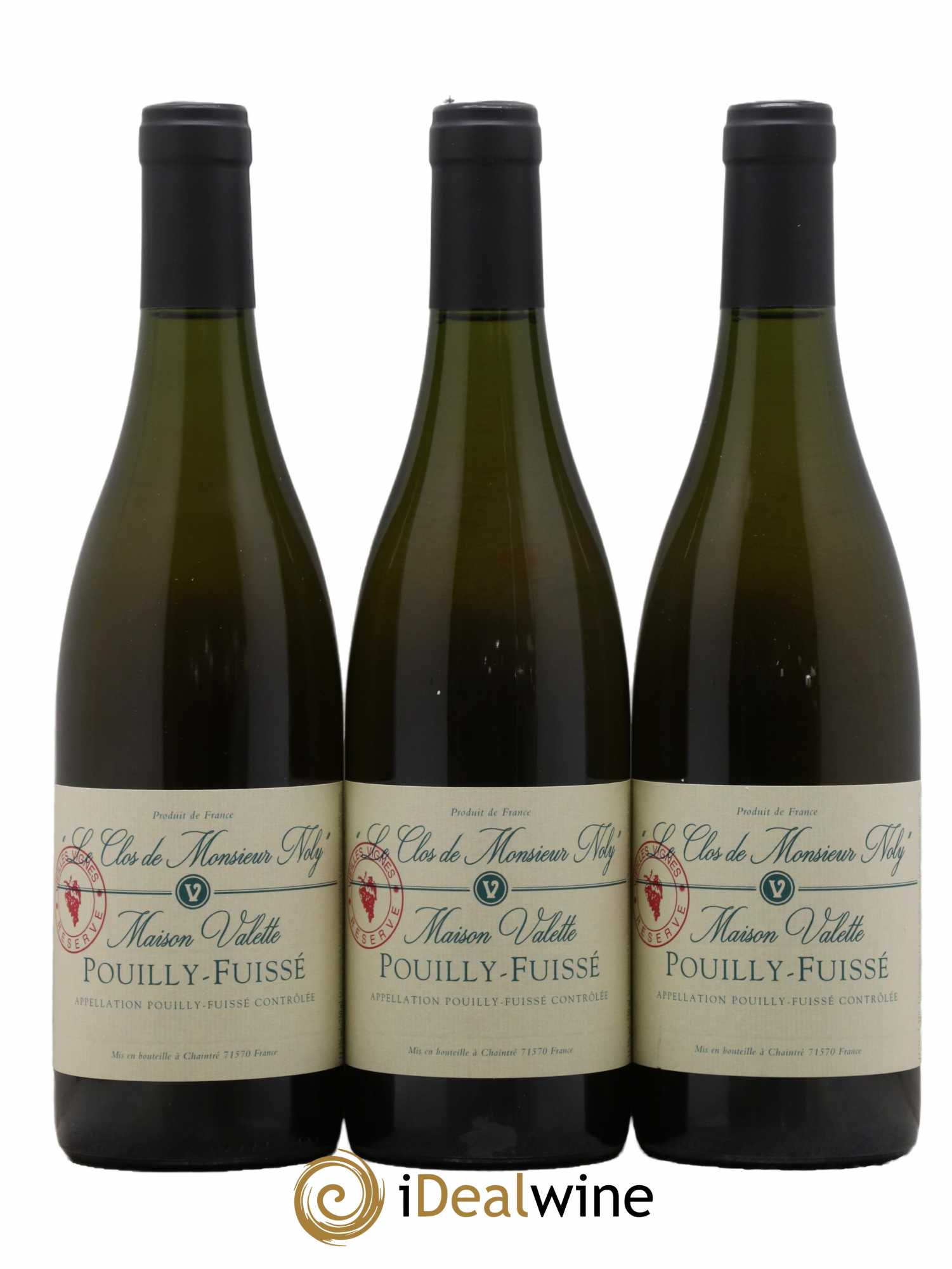 Pouilly-Fuissé Clos de Monsieur Noly Vieilles Vignes Valette (Domaine) Réserve - Lot de 3 bouteilles - 0