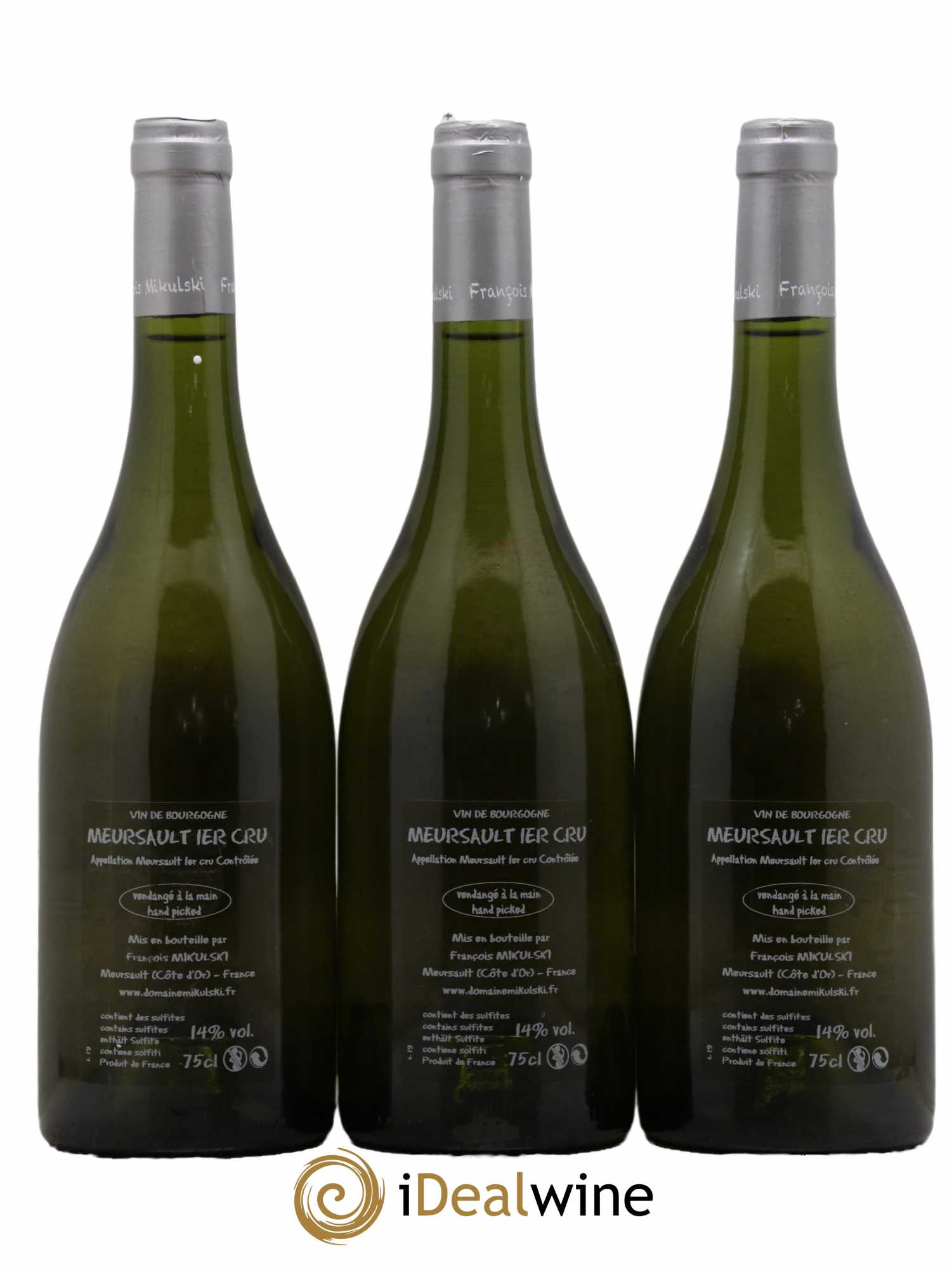 Meursault 1er Cru Poruzots François Mikulski 2020 - Lot de 3 bouteilles - 1