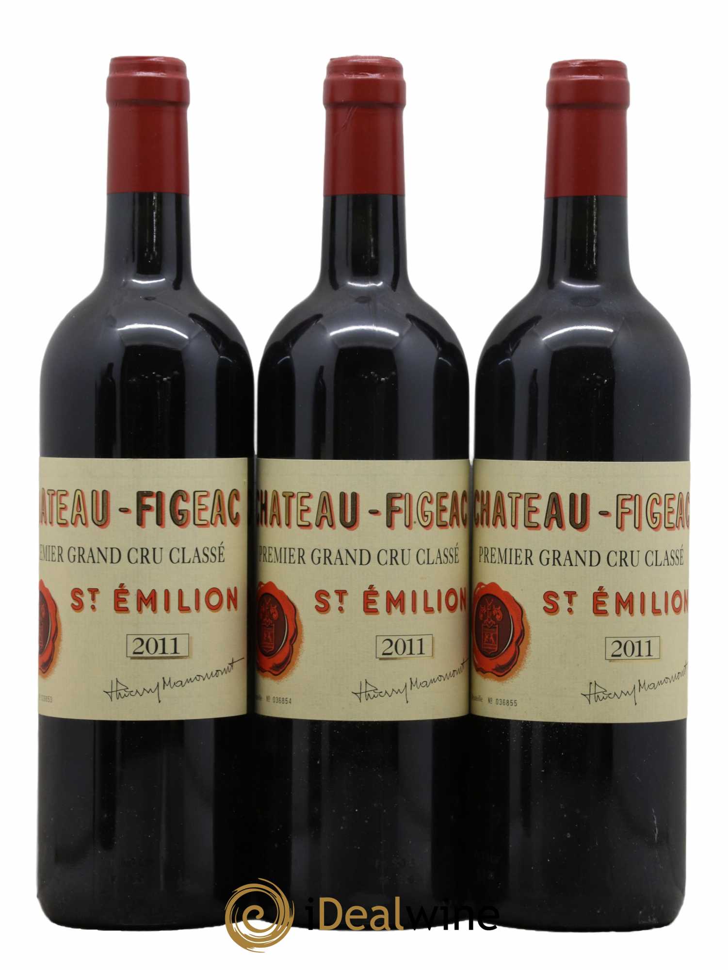 Château Figeac 1er Grand Cru Classé A 2011 - Lot de 3 bouteilles - 0