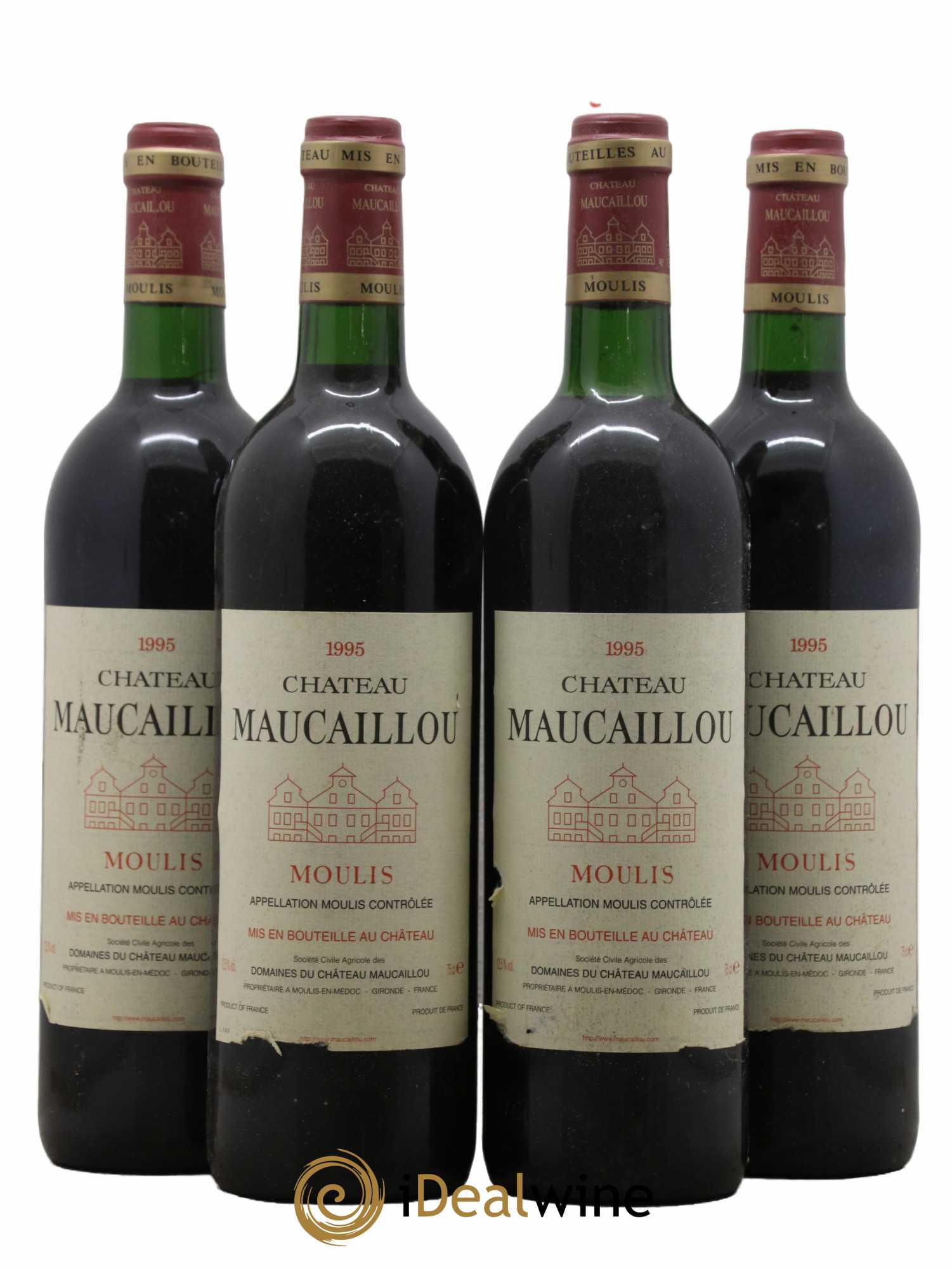 Château Maucaillou 1995 - Lot de 4 bouteilles - 0