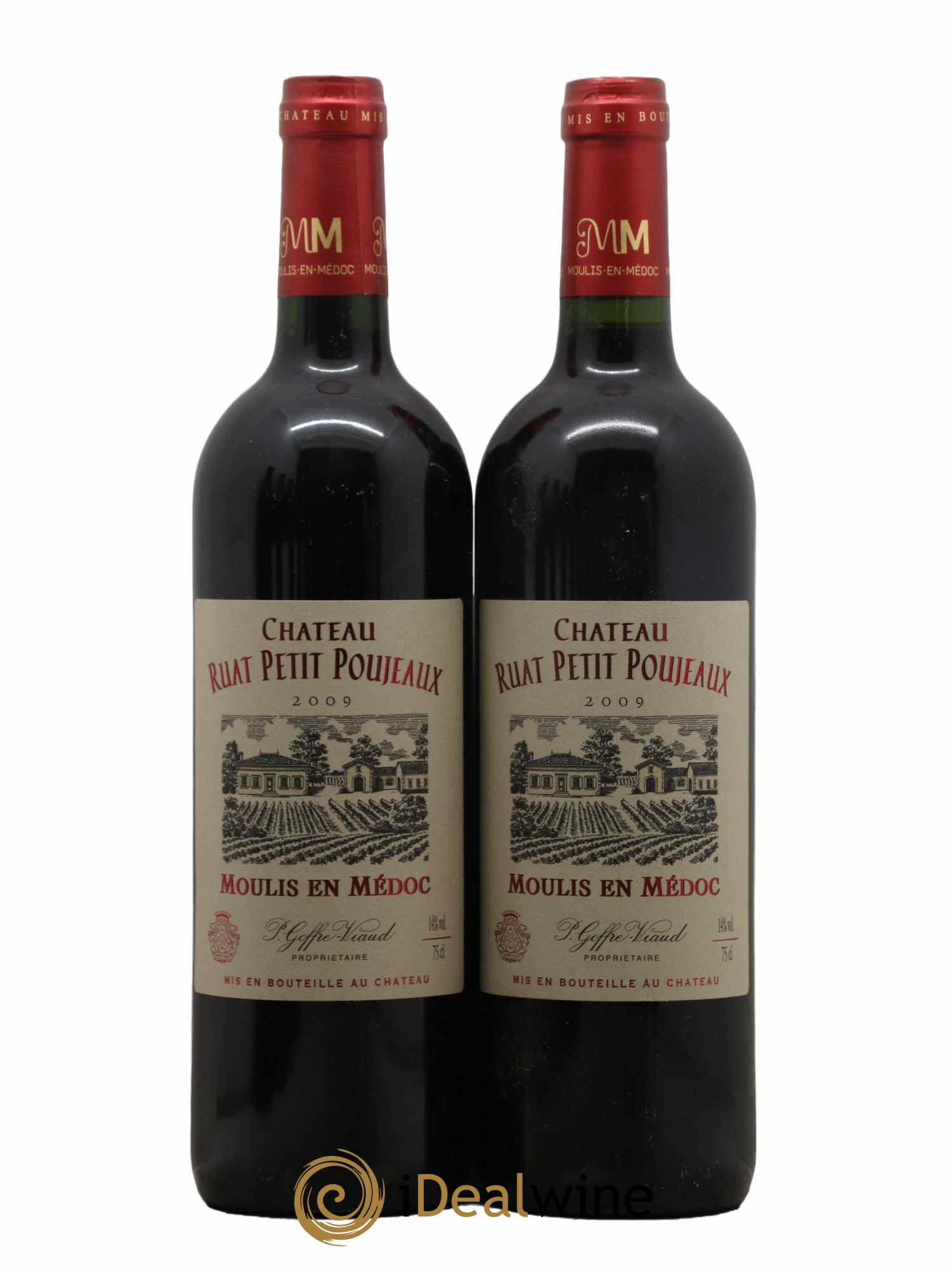 Moulis en Médoc Château Ruat Petit Poujeaux 2009 - Lotto di 2 bottiglie - 0