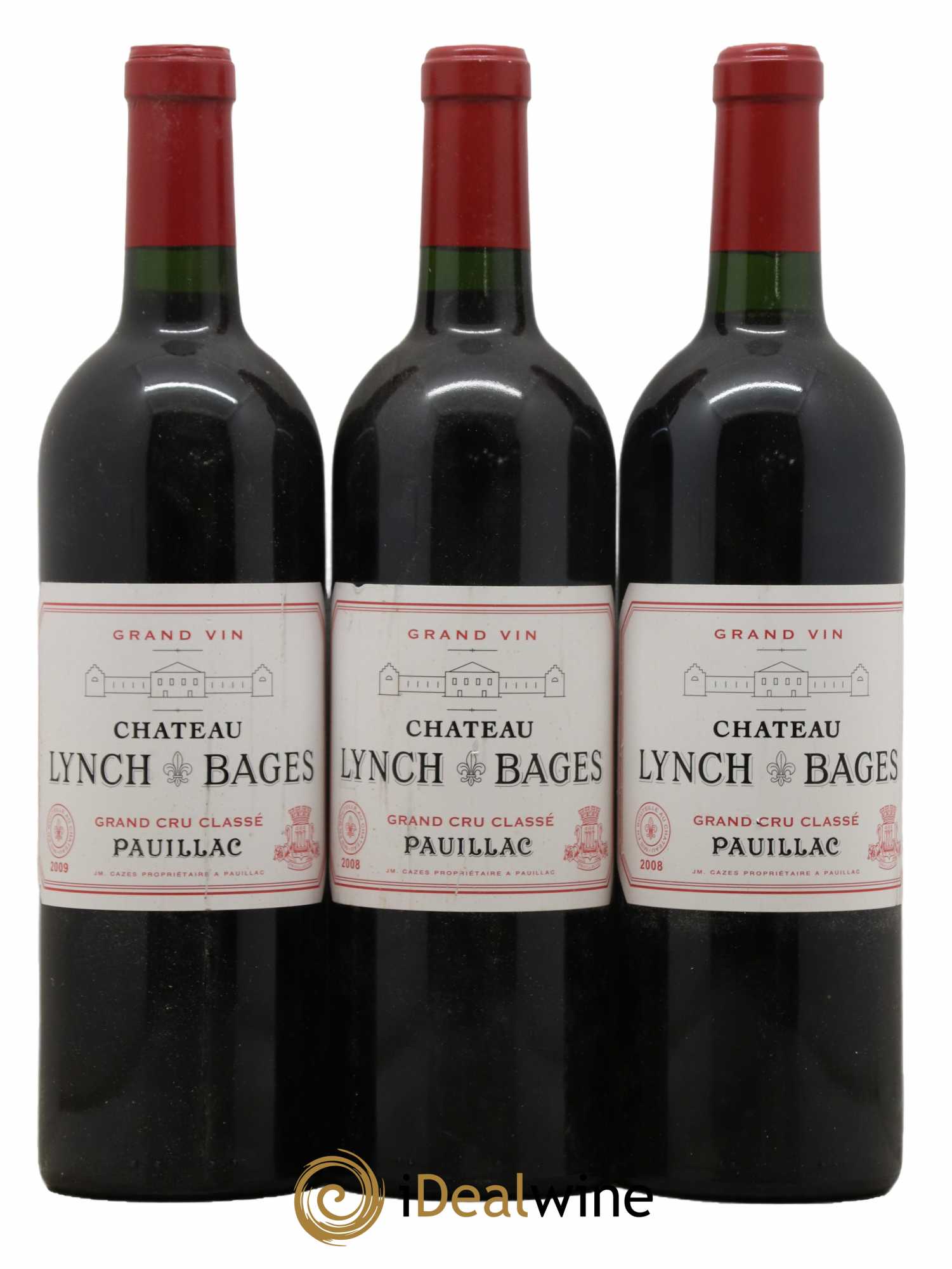 Château Lynch Bages 5ème Grand Cru Classé 2008 - Lot de 3 bouteilles - 0