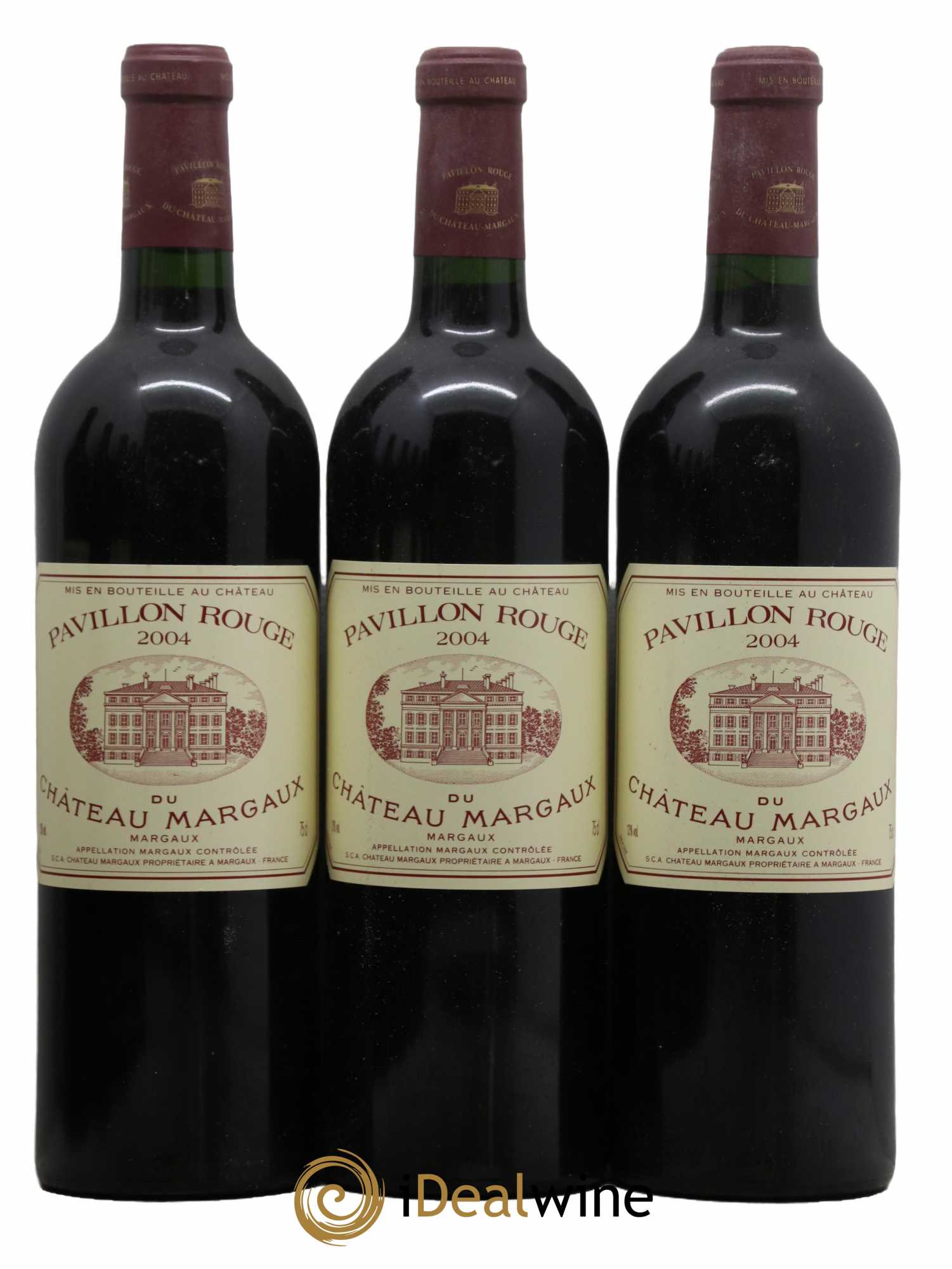 Pavillon Rouge du Château Margaux Second Vin 2004 - Lot de 3 bouteilles - 0