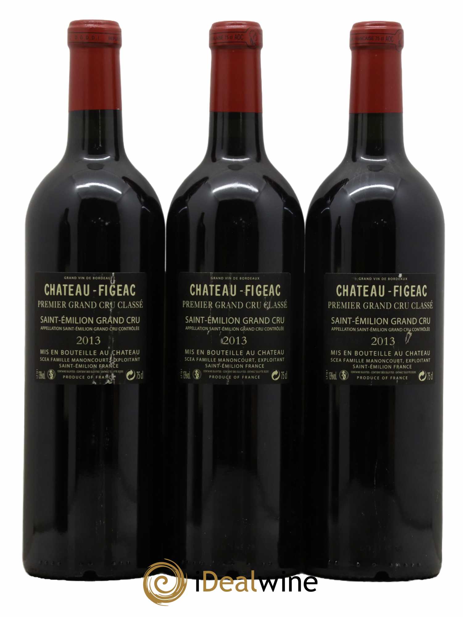 Château Figeac 1er Grand Cru Classé A 2013 - Lot de 3 bouteilles - 1