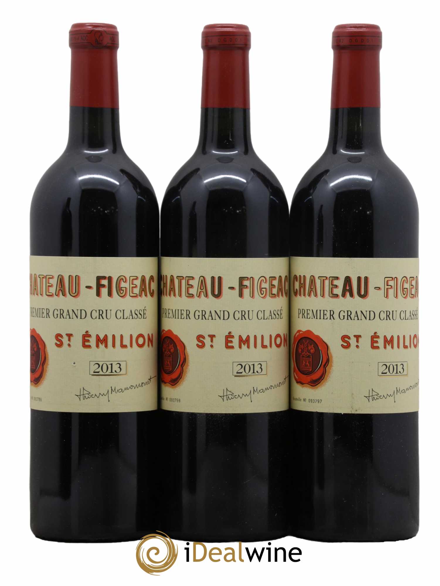 Château Figeac 1er Grand Cru Classé A 2013 - Lot de 3 bouteilles - 0