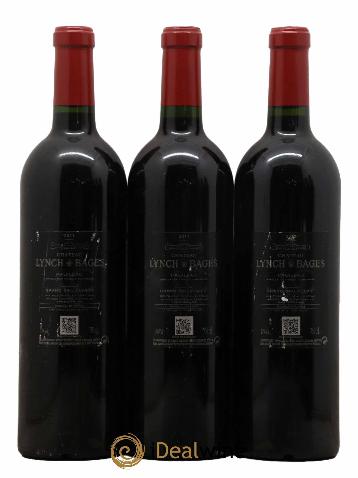 Château Lynch Bages 5ème Grand Cru Classé 2011 - Lot de 3 bouteilles - 1