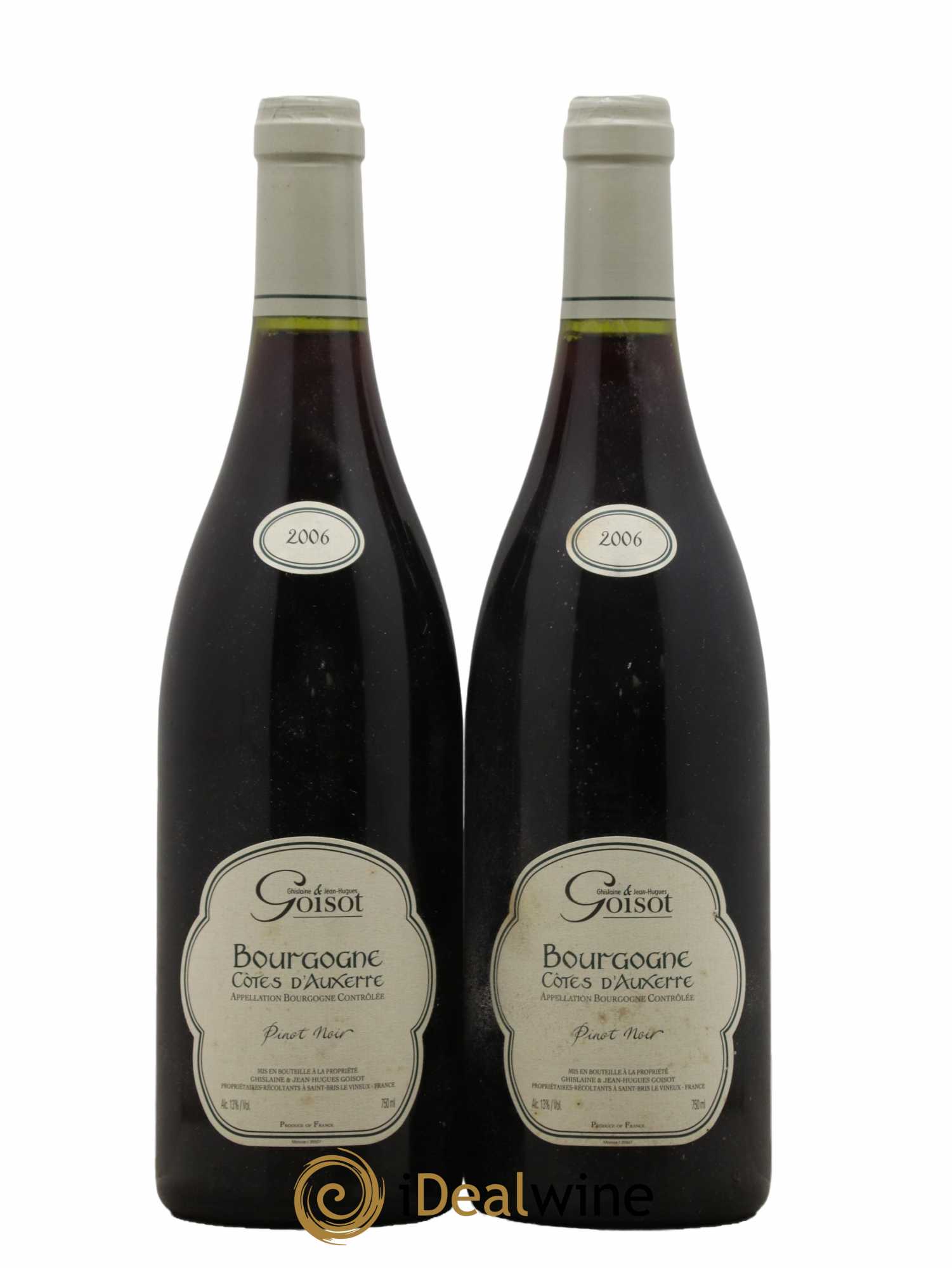Bourgogne Côtes d'Auxerre Pinot noir Goisot 2006 - Lot de 2 bouteilles - 0