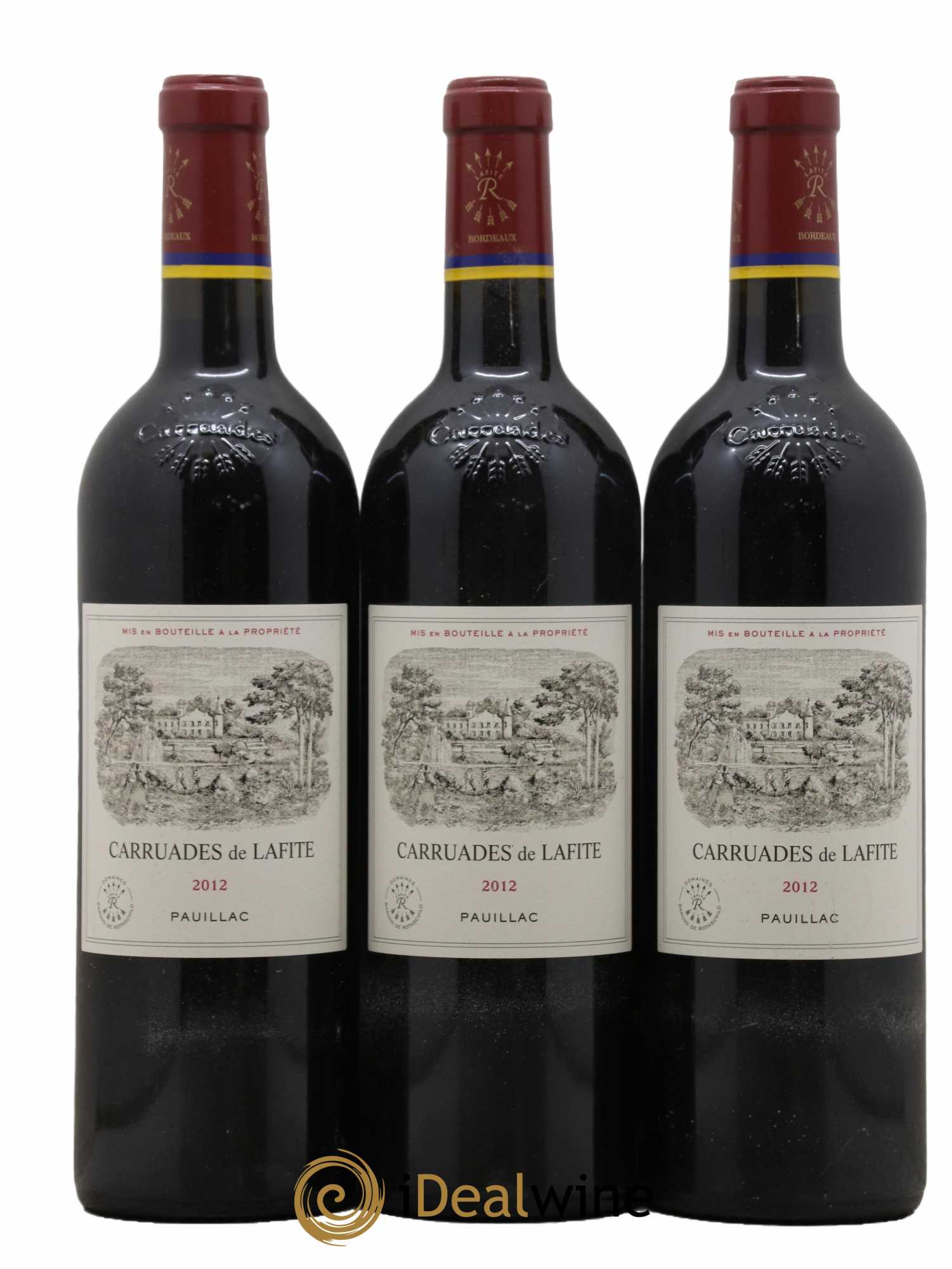 Carruades de Lafite Rothschild Second Vin 2012 - Lot de 3 bouteilles - 0