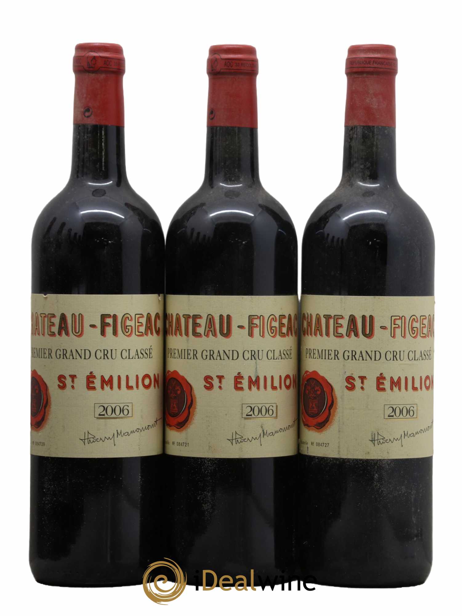 Château Figeac 1er Grand Cru Classé A 2006 - Lot de 3 bouteilles - 0