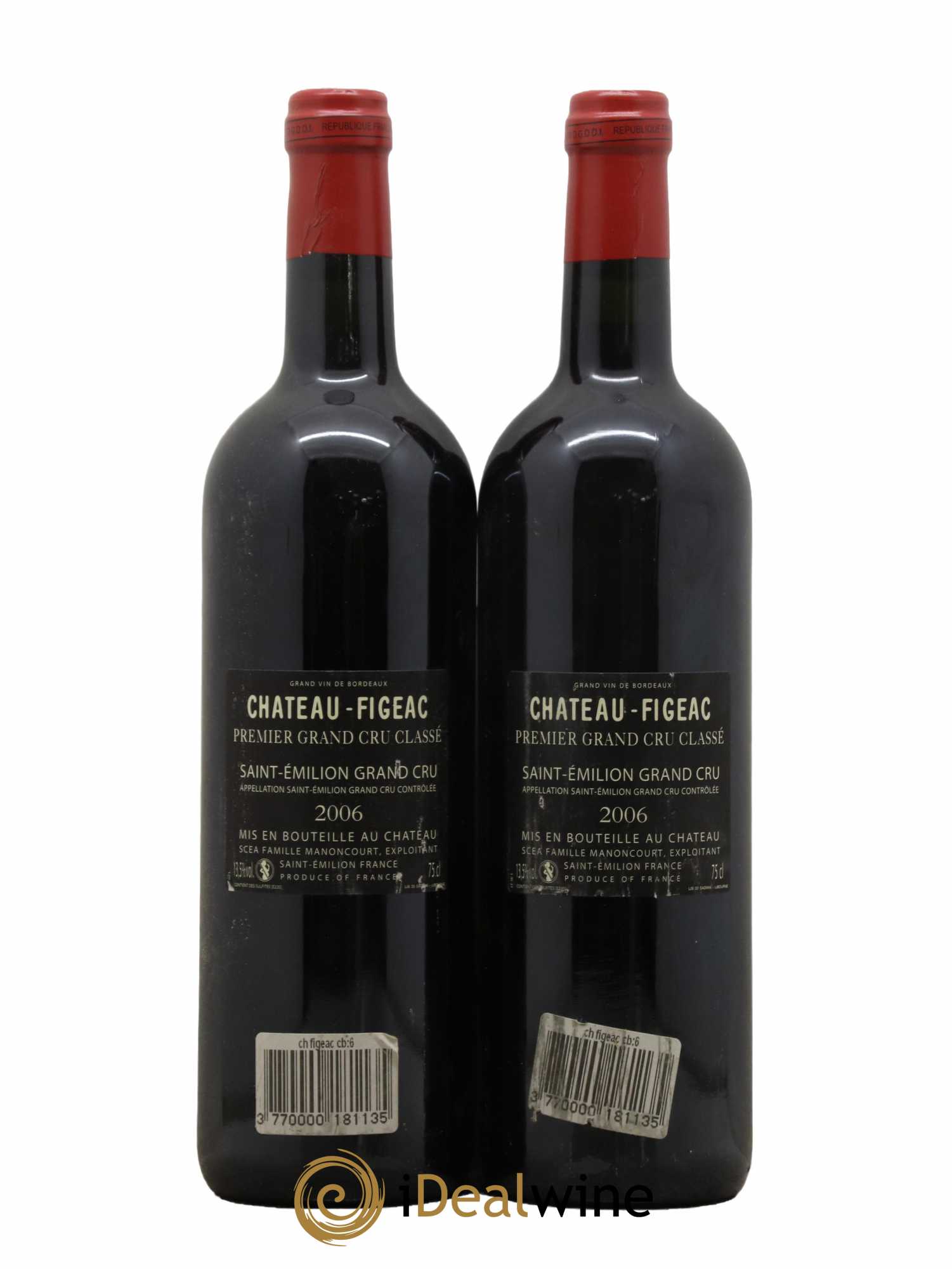 Château Figeac 1er Grand Cru Classé A 2006 - Lot de 2 bouteilles - 1