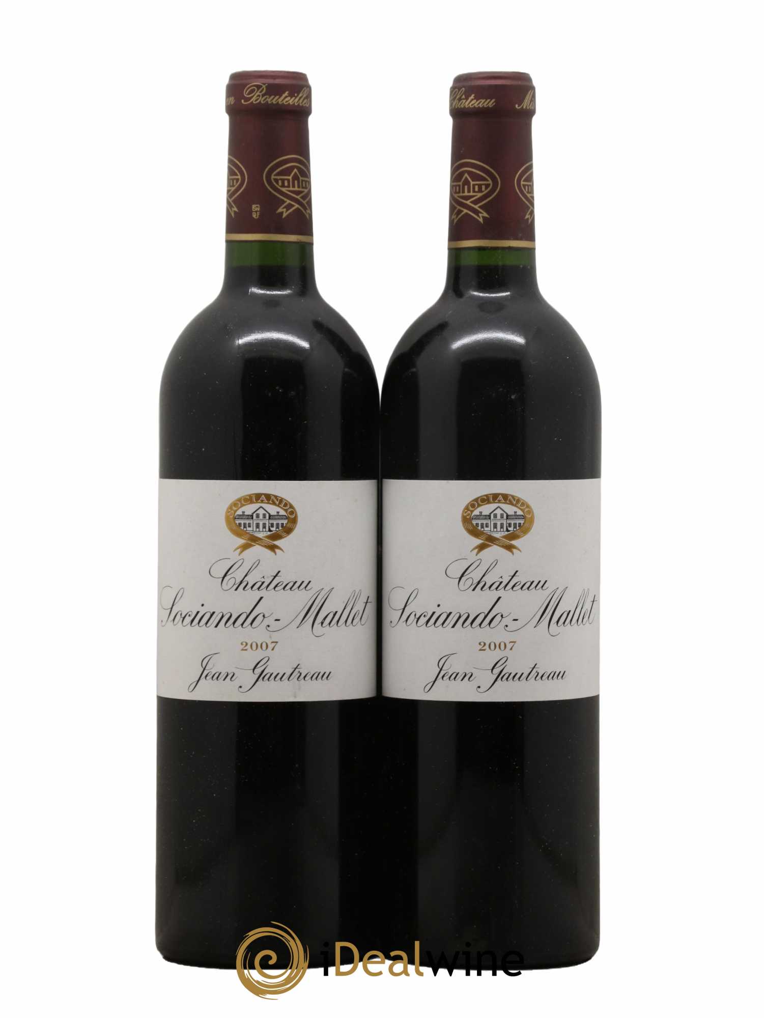 Château Sociando Mallet 2007 - Lot de 2 bouteilles - 0