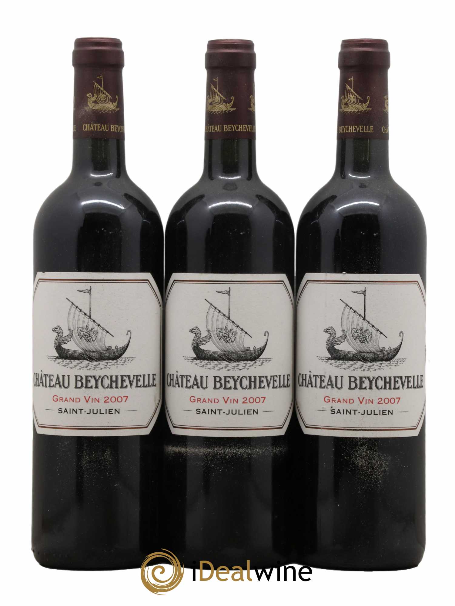 Château Beychevelle 4ème Grand Cru Classé 2007 - Lot de 3 bouteilles - 0