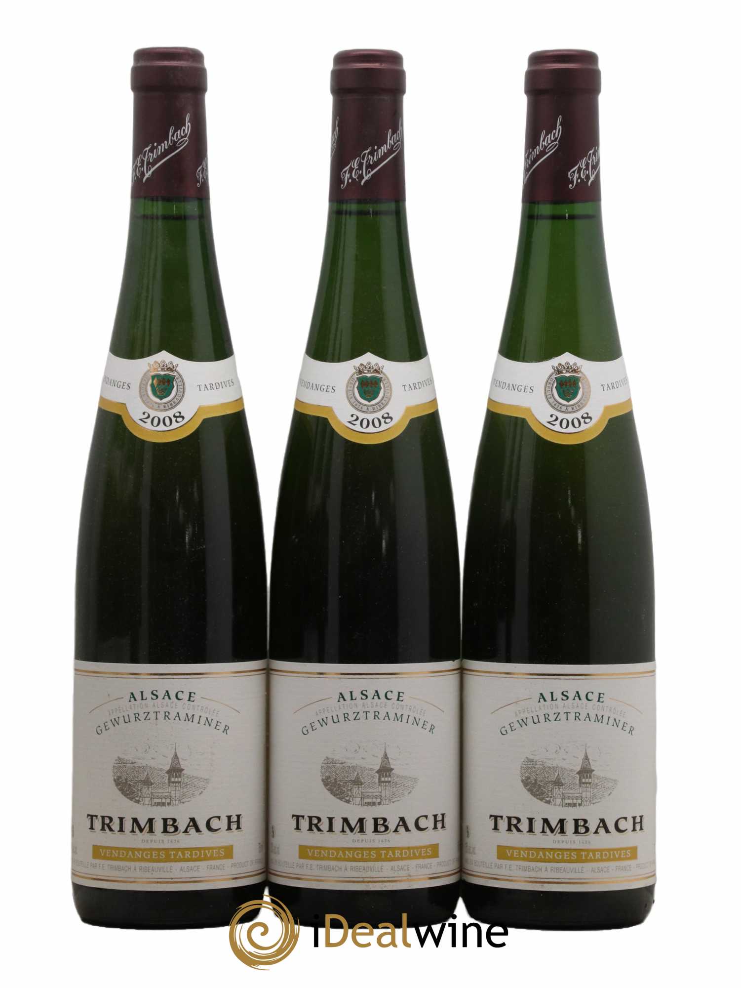 Alsace Gewurztraminer Vendanges Tardives Trimbach (Domaine) 2008 - Lotto di 3 bottiglie - 0