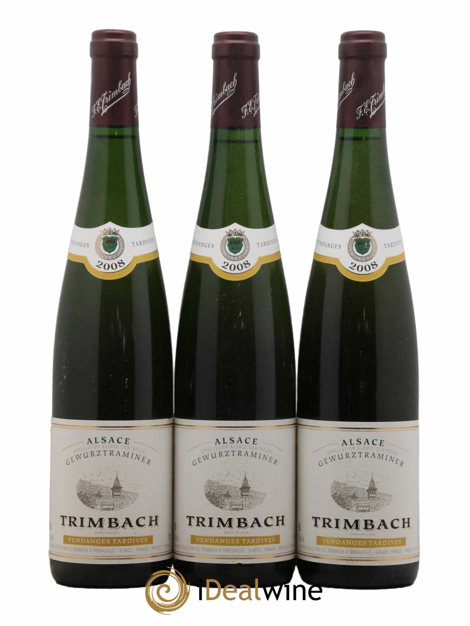 Alsace Gewurztraminer Vendanges Tardives Trimbach (Domaine) 2008 - Lotto di 3 bottiglie - 0