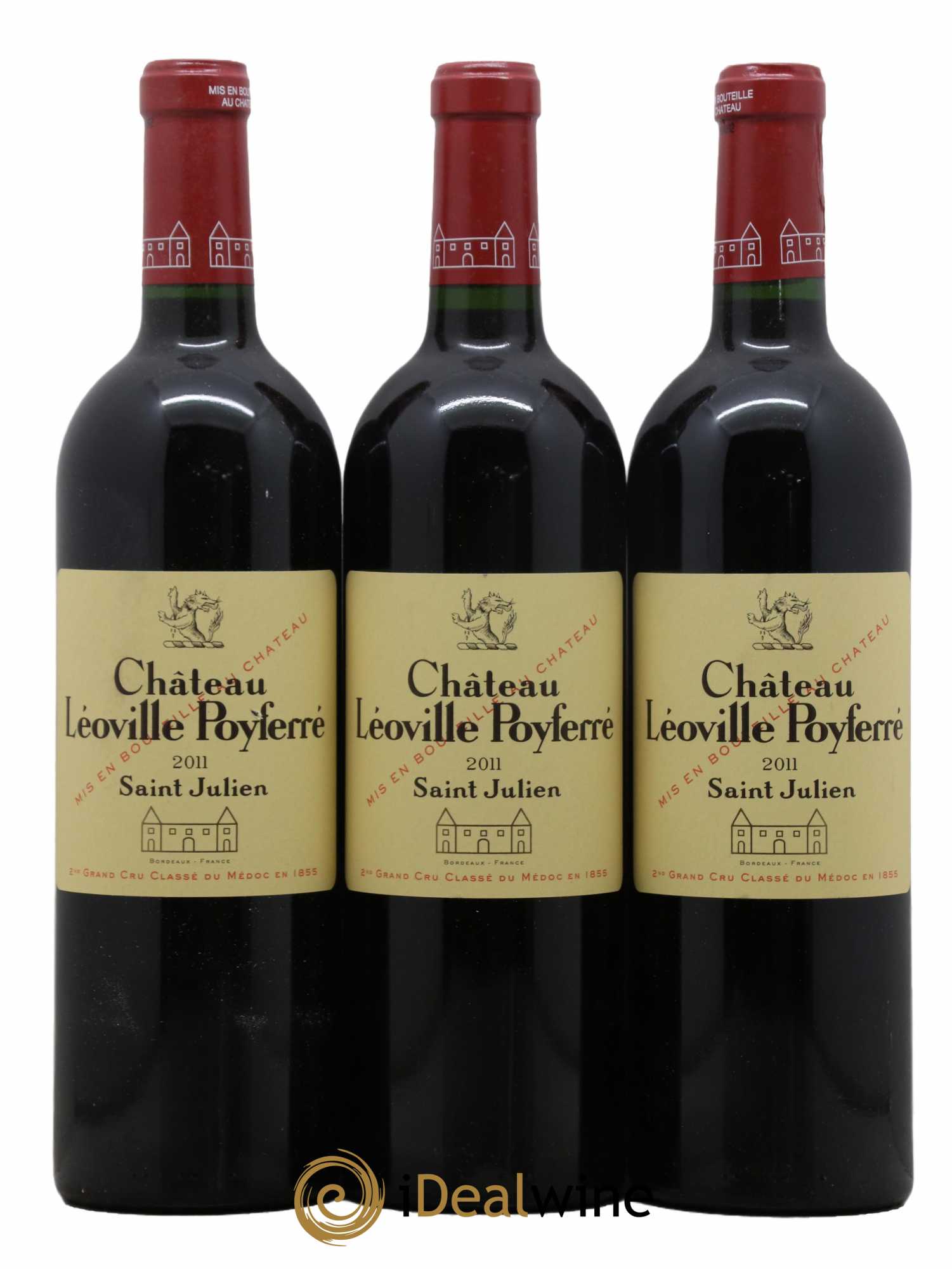 Château Léoville Poyferré 2ème Grand Cru Classé 2011 - Lot de 3 bouteilles - 0
