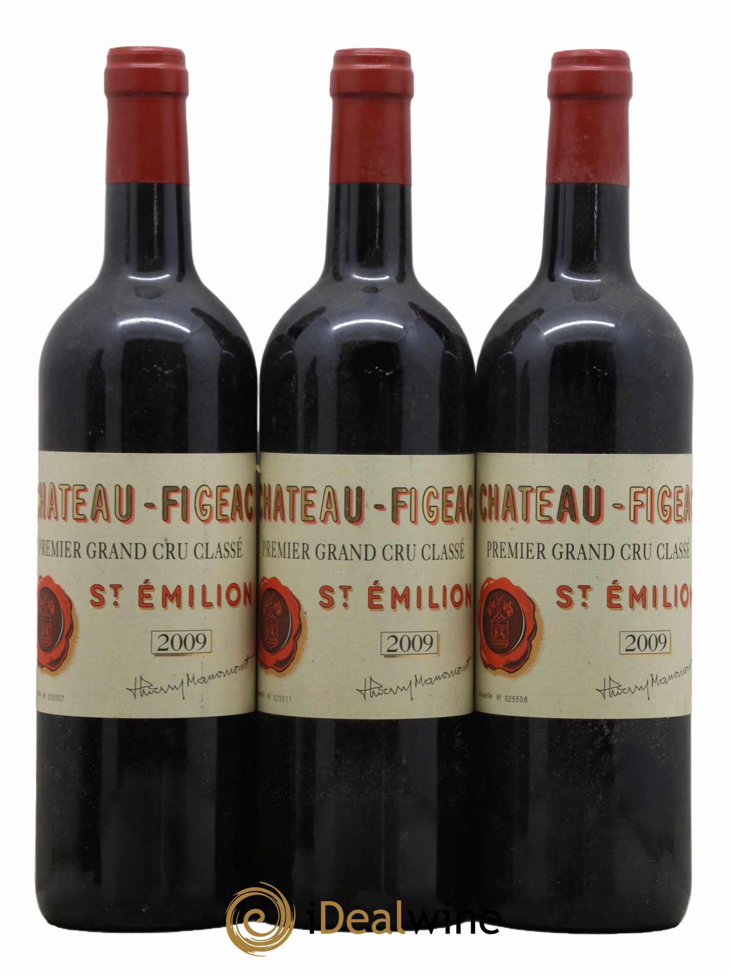 Château Figeac 1er Grand Cru Classé A 2009 - Lot de 3 bouteilles - 0