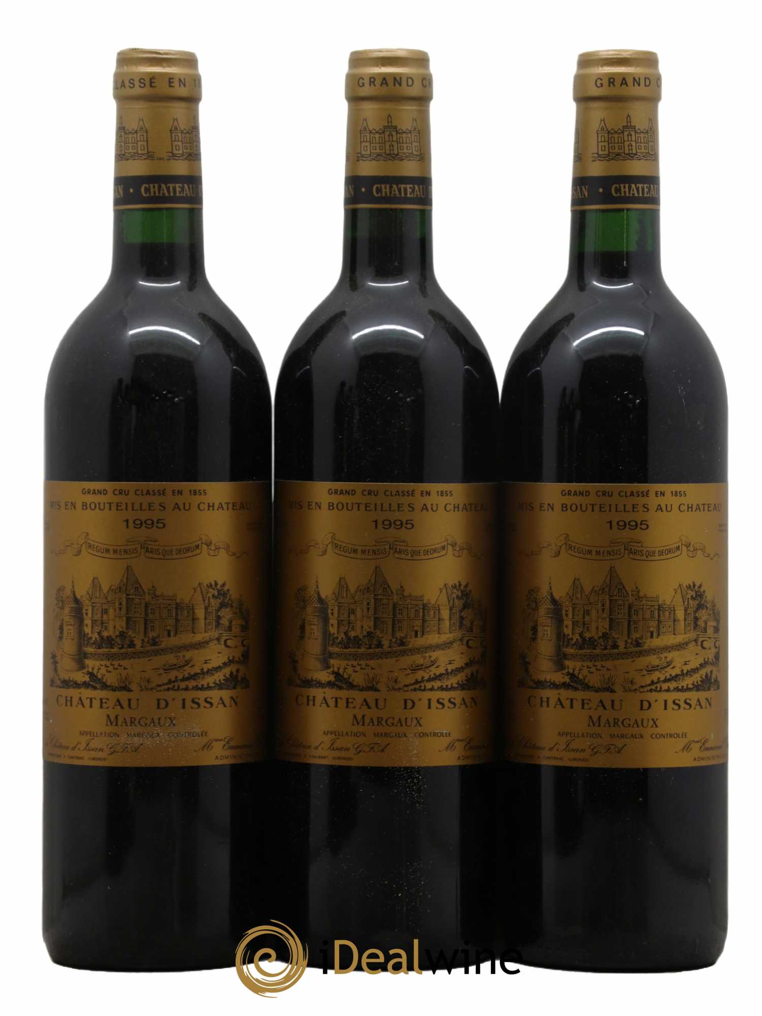 Château d'Issan 3ème Grand Cru Classé 1995 - Lot de 3 bouteilles - 0