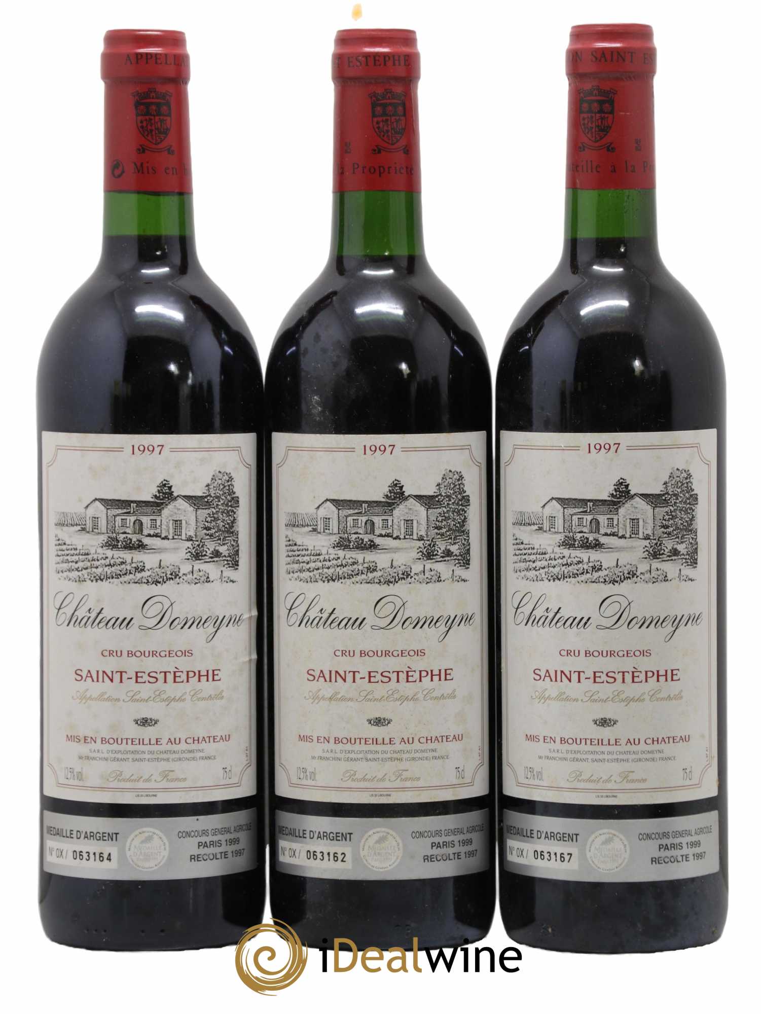 Château Domeyne Cru Bourgeois 1997 - Lot de 3 bouteilles - 0