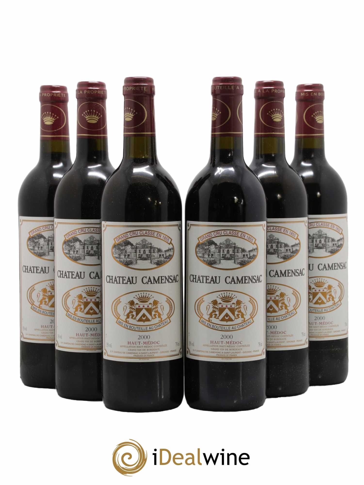 Château Camensac 5ème Grand Cru Classé 2000 - Lot de 6 bouteilles - 0
