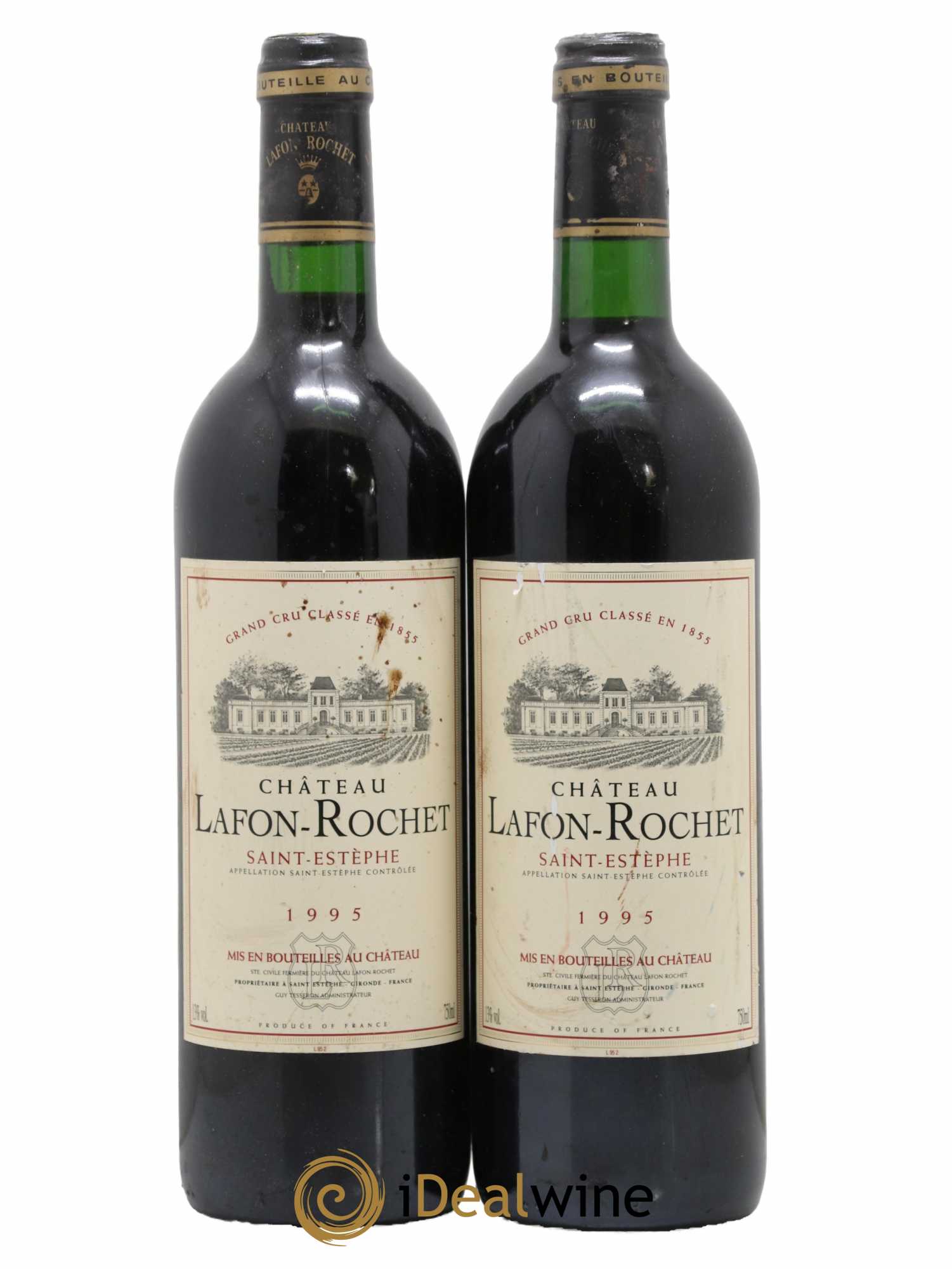 Château Lafon Rochet 4ème Grand Cru Classé 1995 - Lot de 2 bouteilles - 0