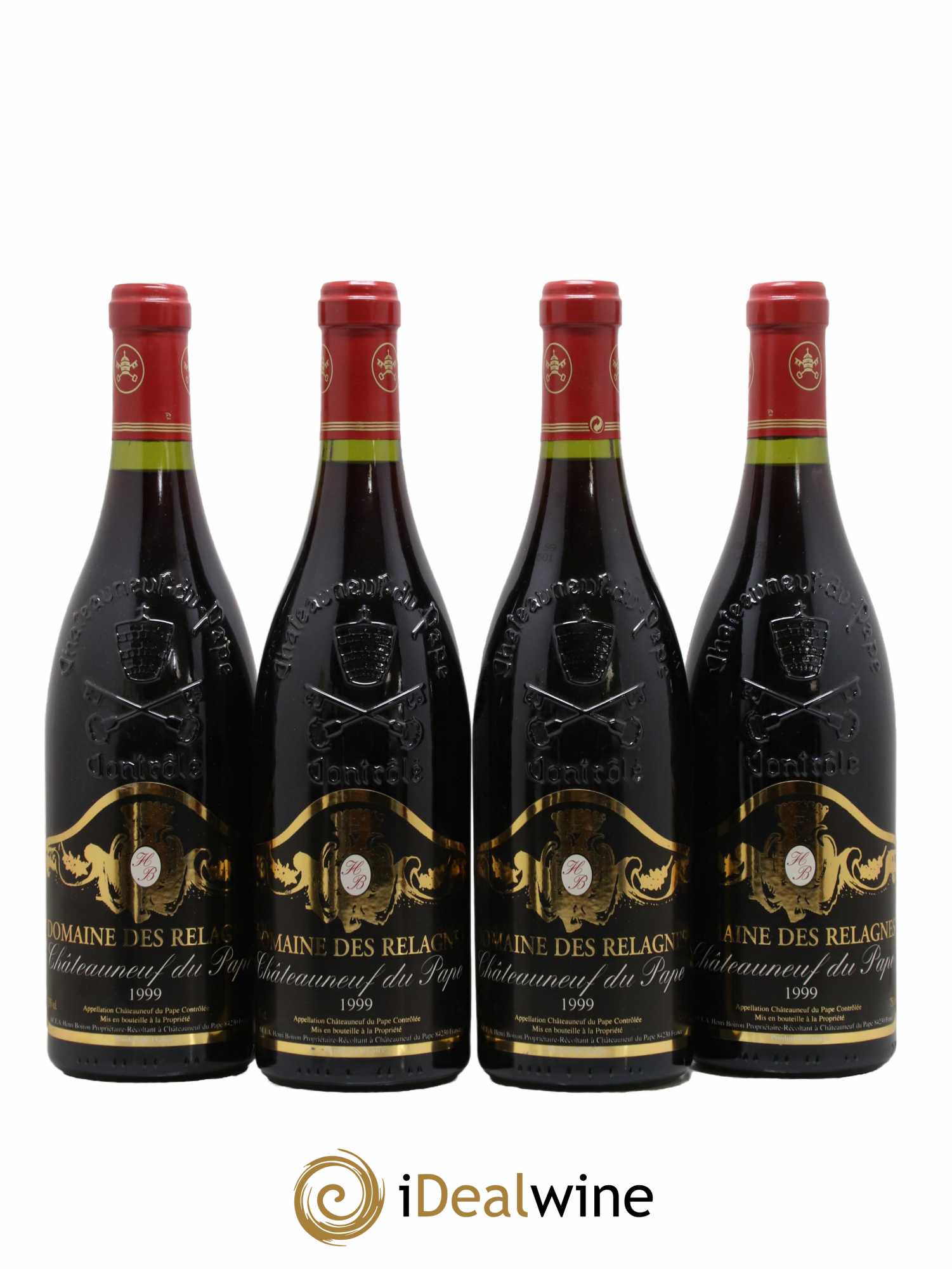 Châteauneuf-du-Pape Domaine Des Relagnes 1999 - Lot de 4 bouteilles - 0