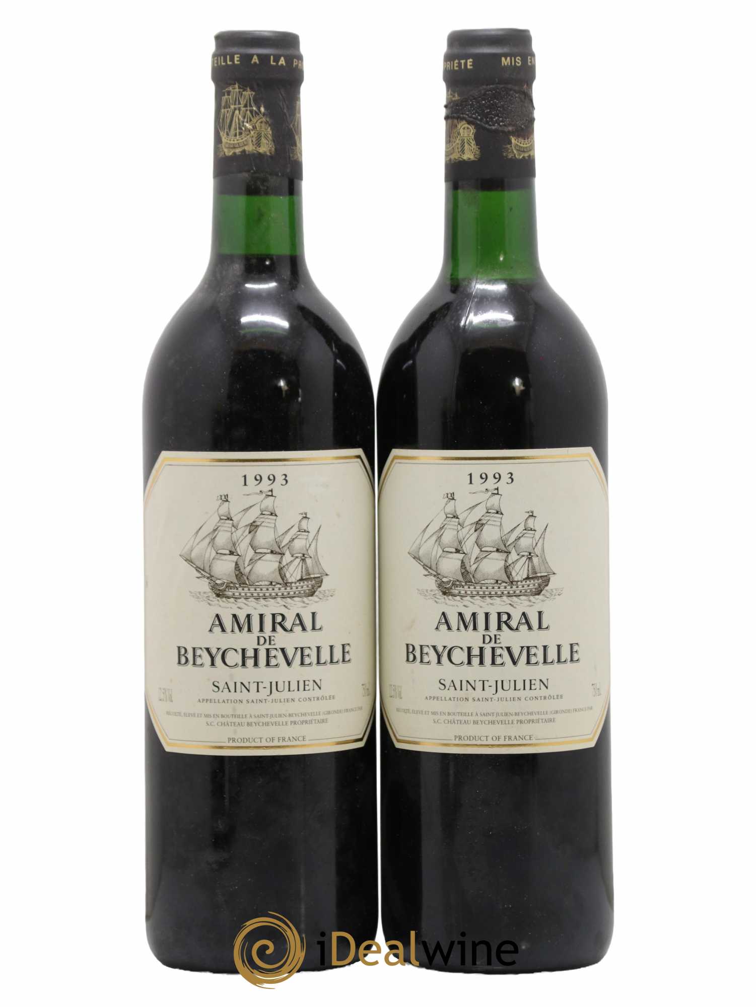 Amiral de Beychevelle Second Vin 1993 - Lot de 2 bouteilles - 0