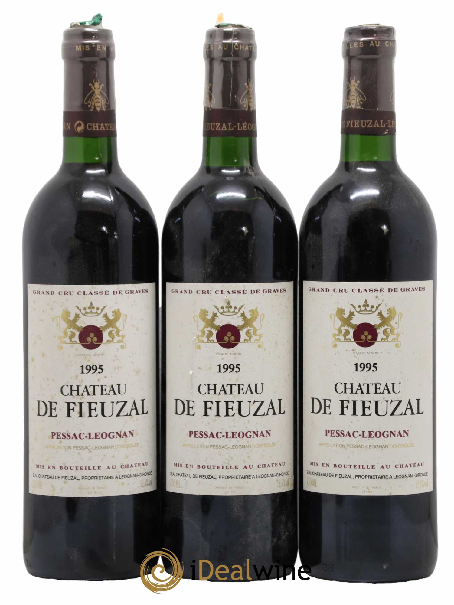 Château de Fieuzal Cru Classé de Graves 1995 - Lot de 3 bouteilles - 0