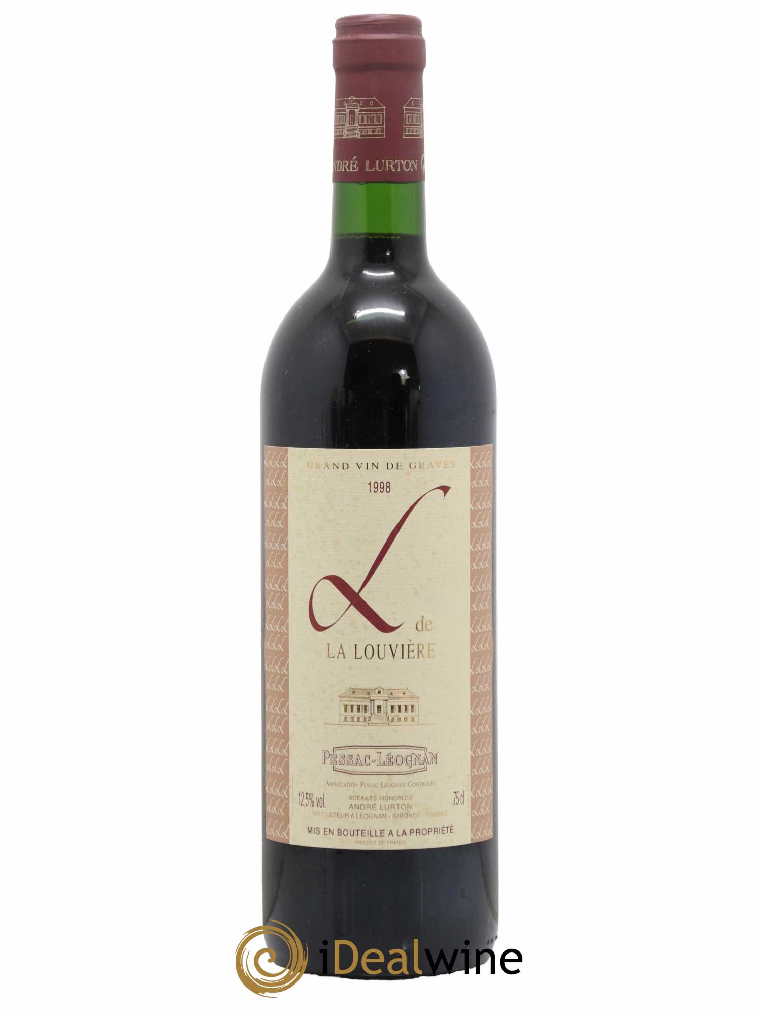 Pessac-Léognan L du Château La Louvière 1998 - Lot de 1 bouteille - 0
