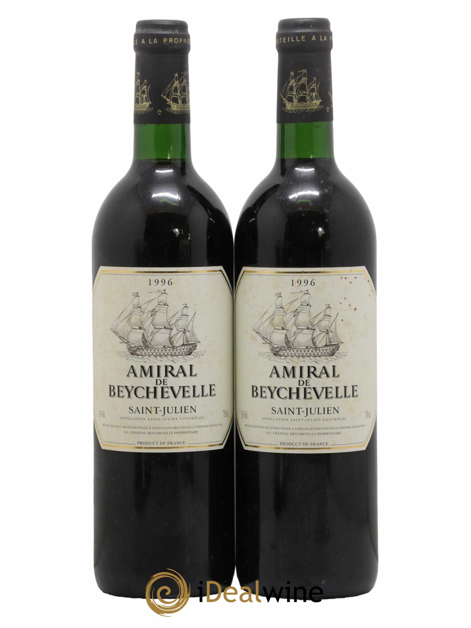 Amiral de Beychevelle Second Vin 1996 - Lot de 2 bouteilles - 0