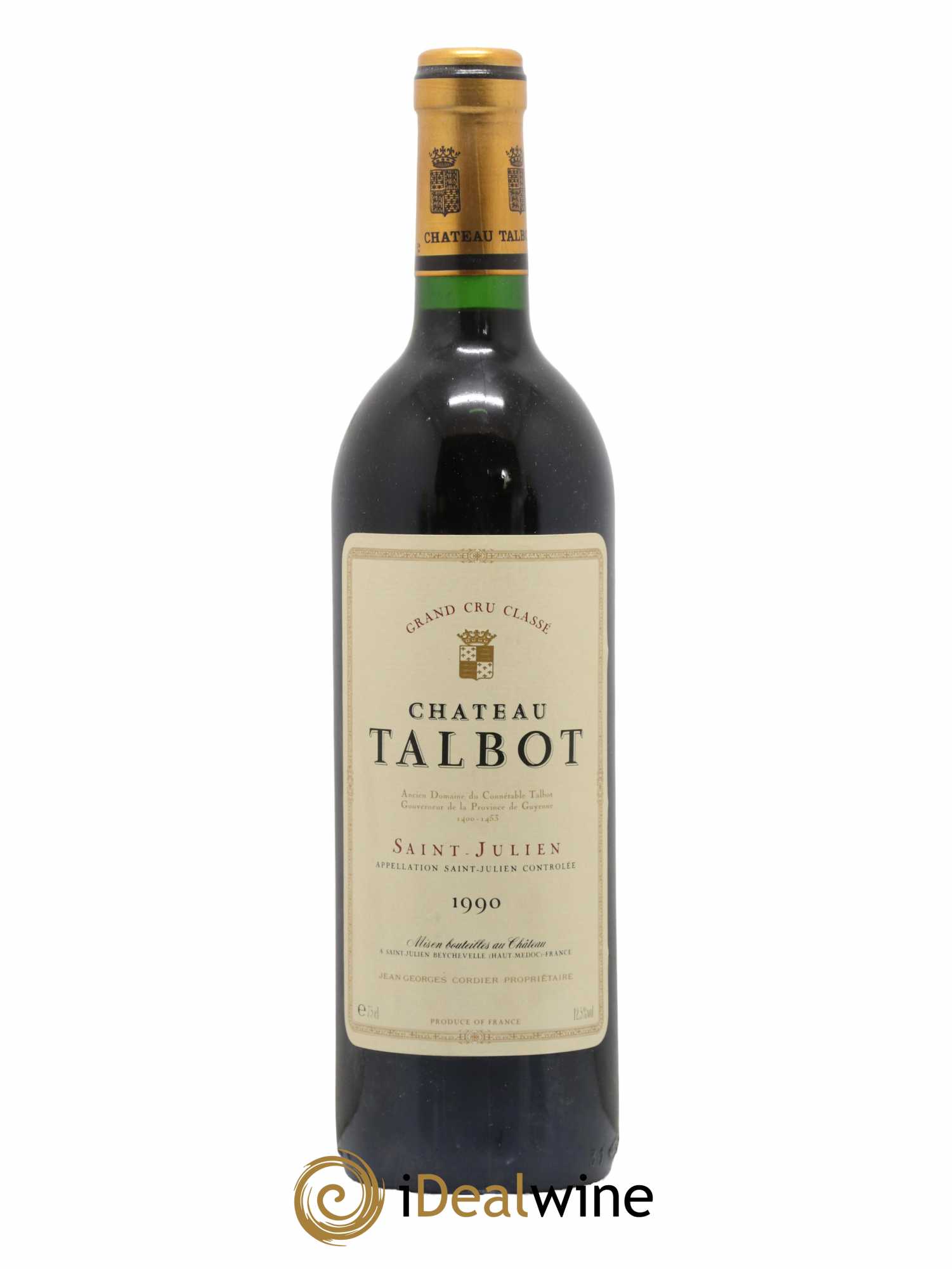 Château Talbot 4ème Grand Cru Classé 1990 - Lot de 1 bouteille - 0