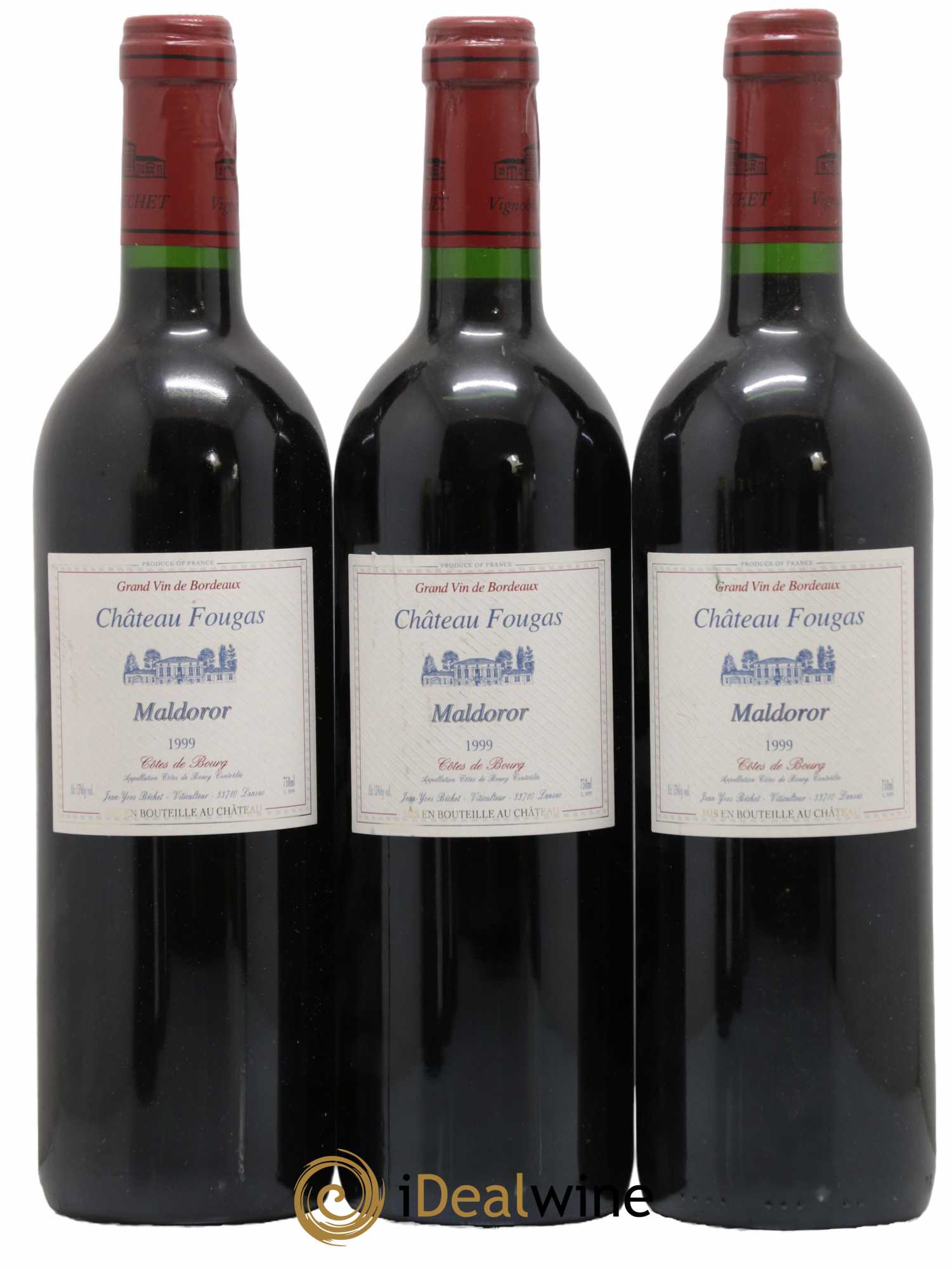 Château Fougas Maldoror 1999 - Lot de 3 bouteilles - 0