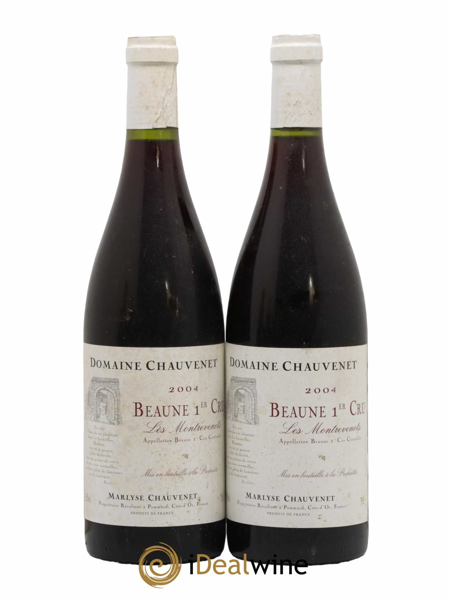 Beaune 1er Cru Les Montrevenots Domaine Chauvenet 2004 - Lot de 2 bouteilles - 0