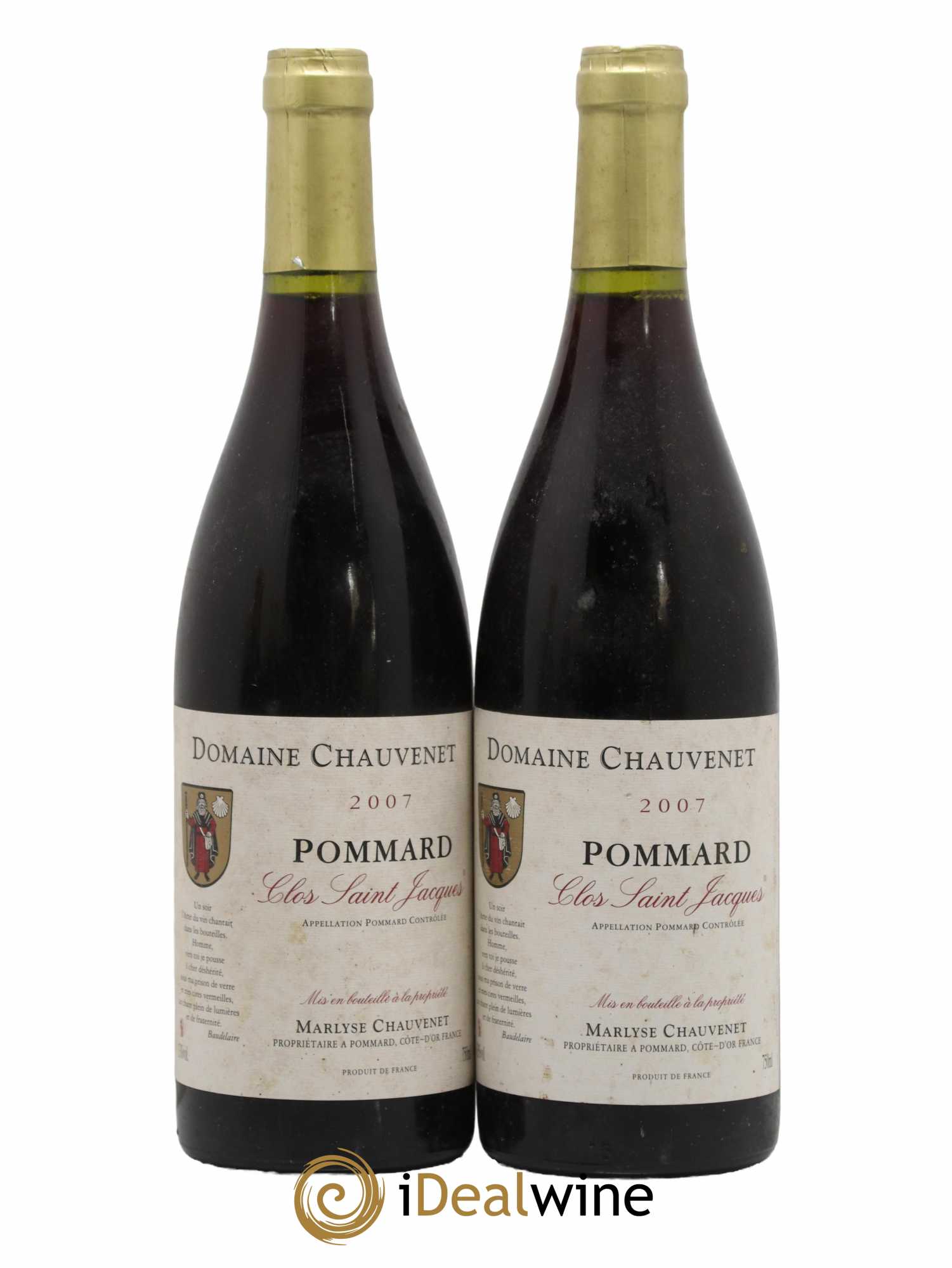 Pommard Clos Saint Jacques Domaine Chauvenet 2007 - Lot de 2 bouteilles - 0