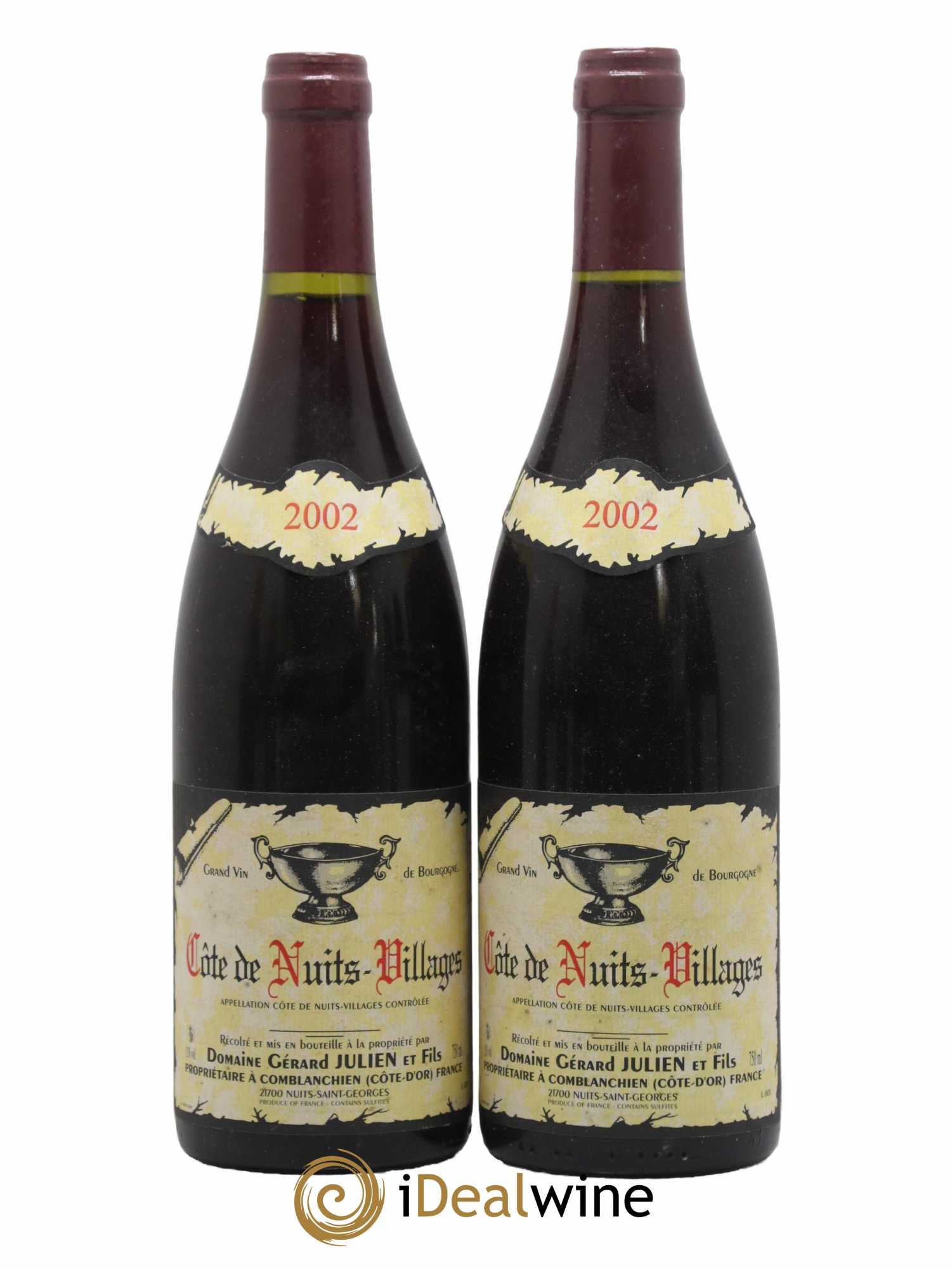 Côte de Nuits-Villages Domaine Julien Gérard 2002 - Lot de 2 bouteilles - 0