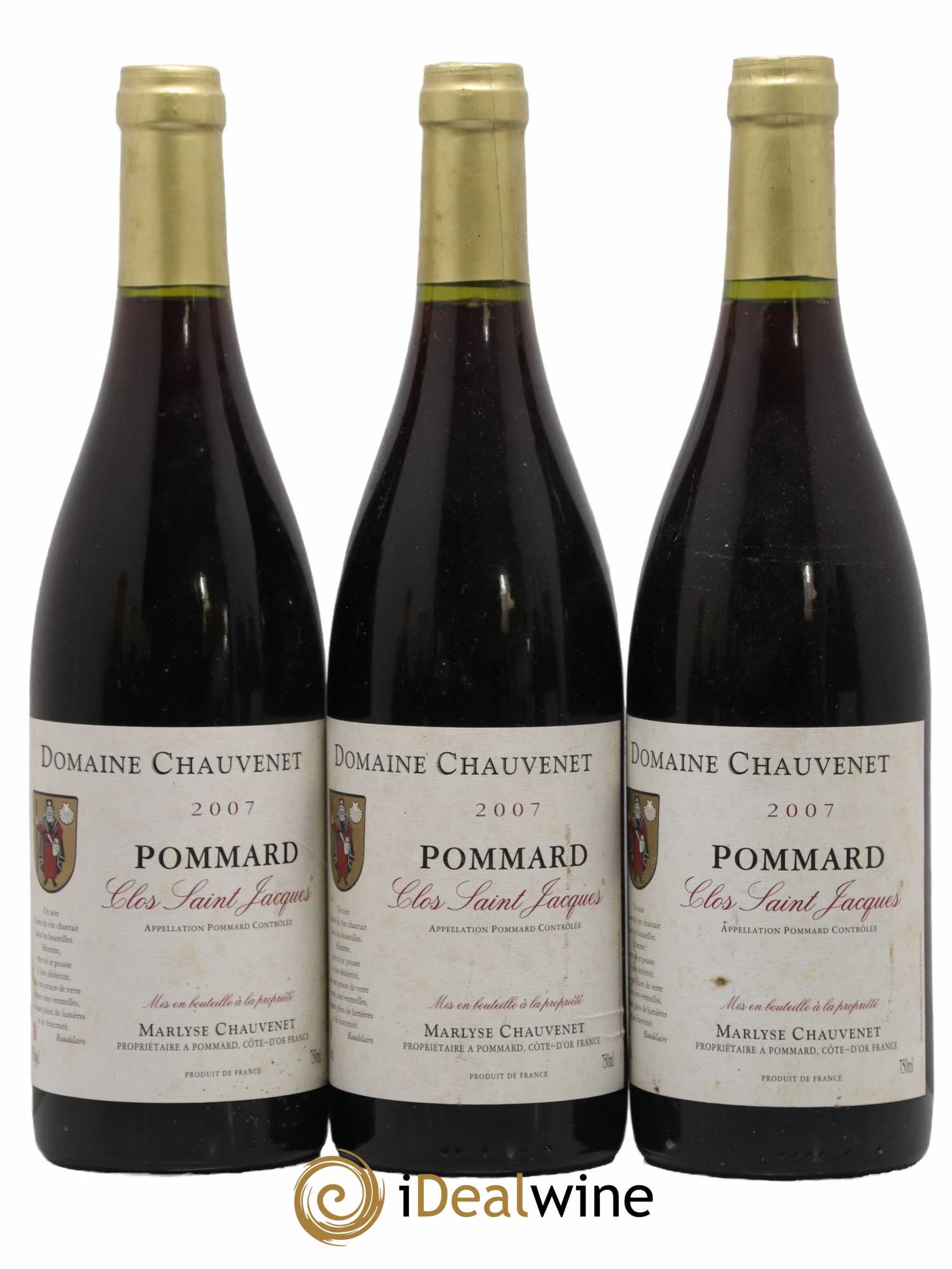 Pommard Clos Saint Jacques Domaine Chauvenet 2007 - Lot de 3 bouteilles - 0