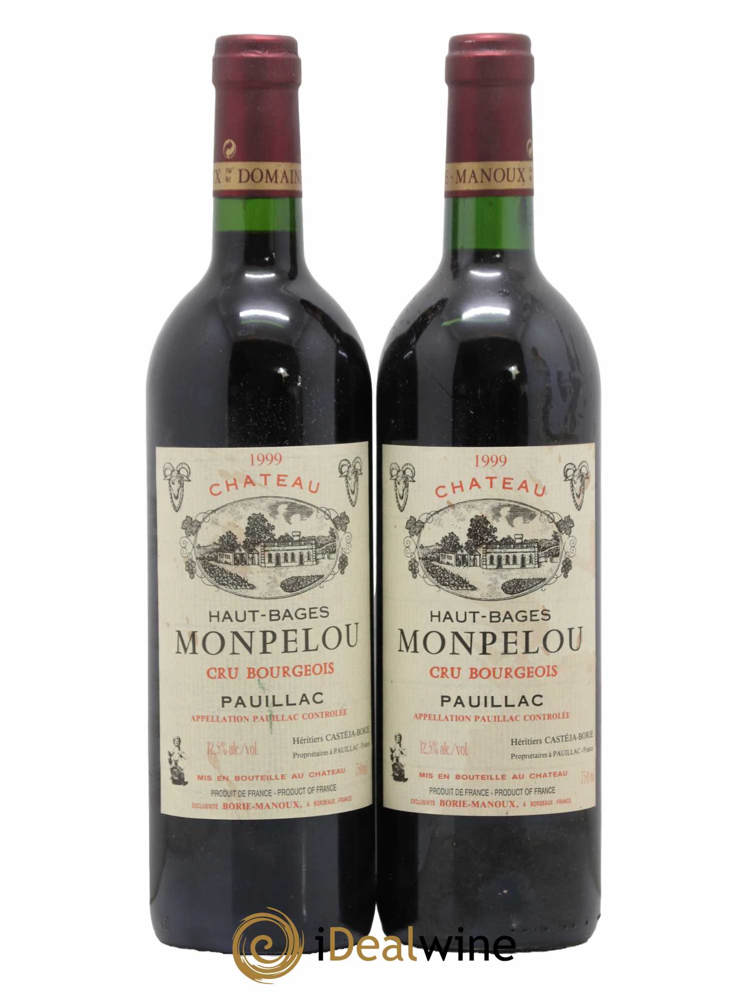 Château Haut Bages Monpelou Cru Bourgeois 1999 - Lot de 2 bouteilles - 0