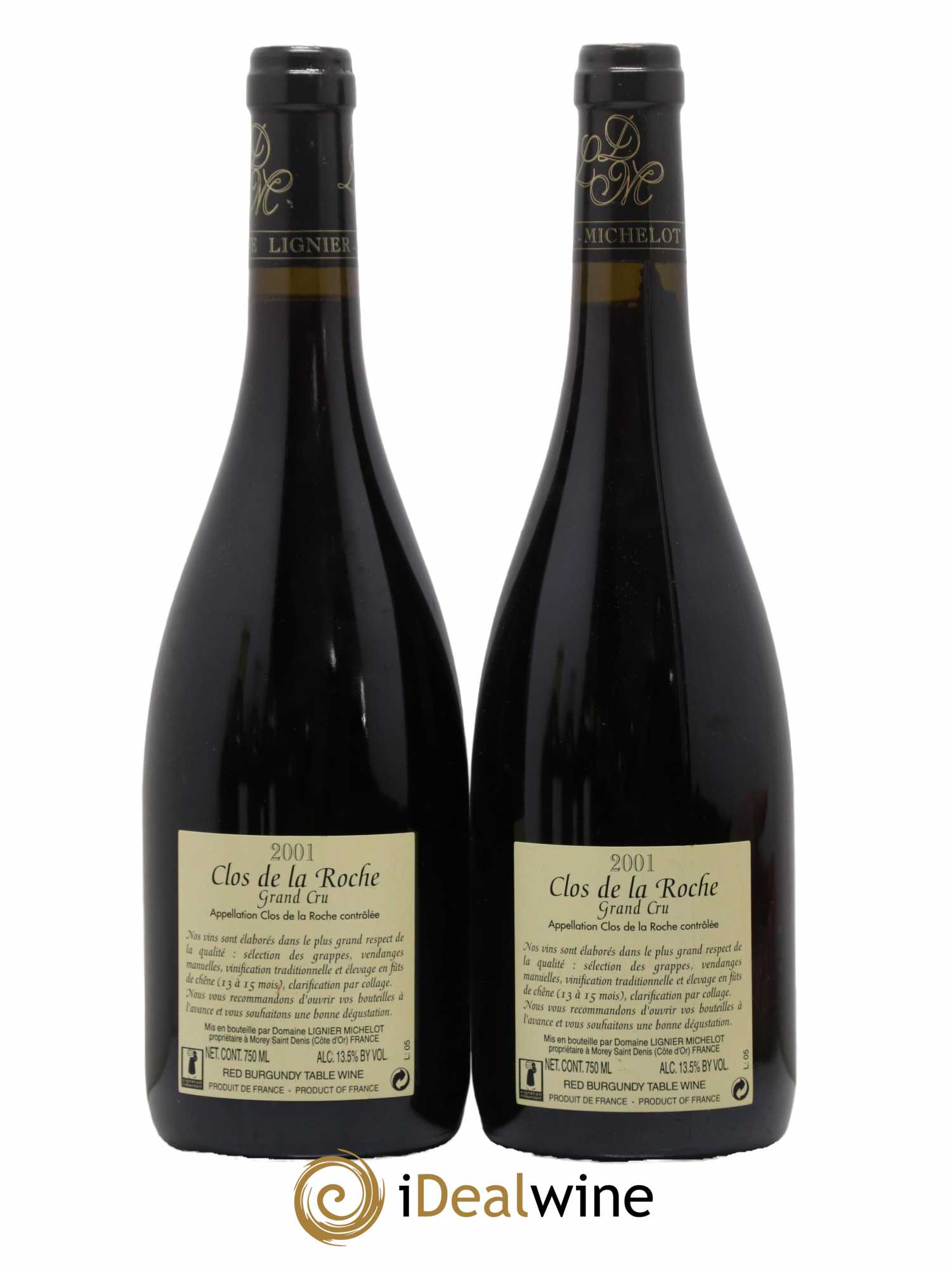 Clos de la Roche Grand Cru Lignier-Michelot (Domaine) 2001 - Lot de 2 bouteilles - 1