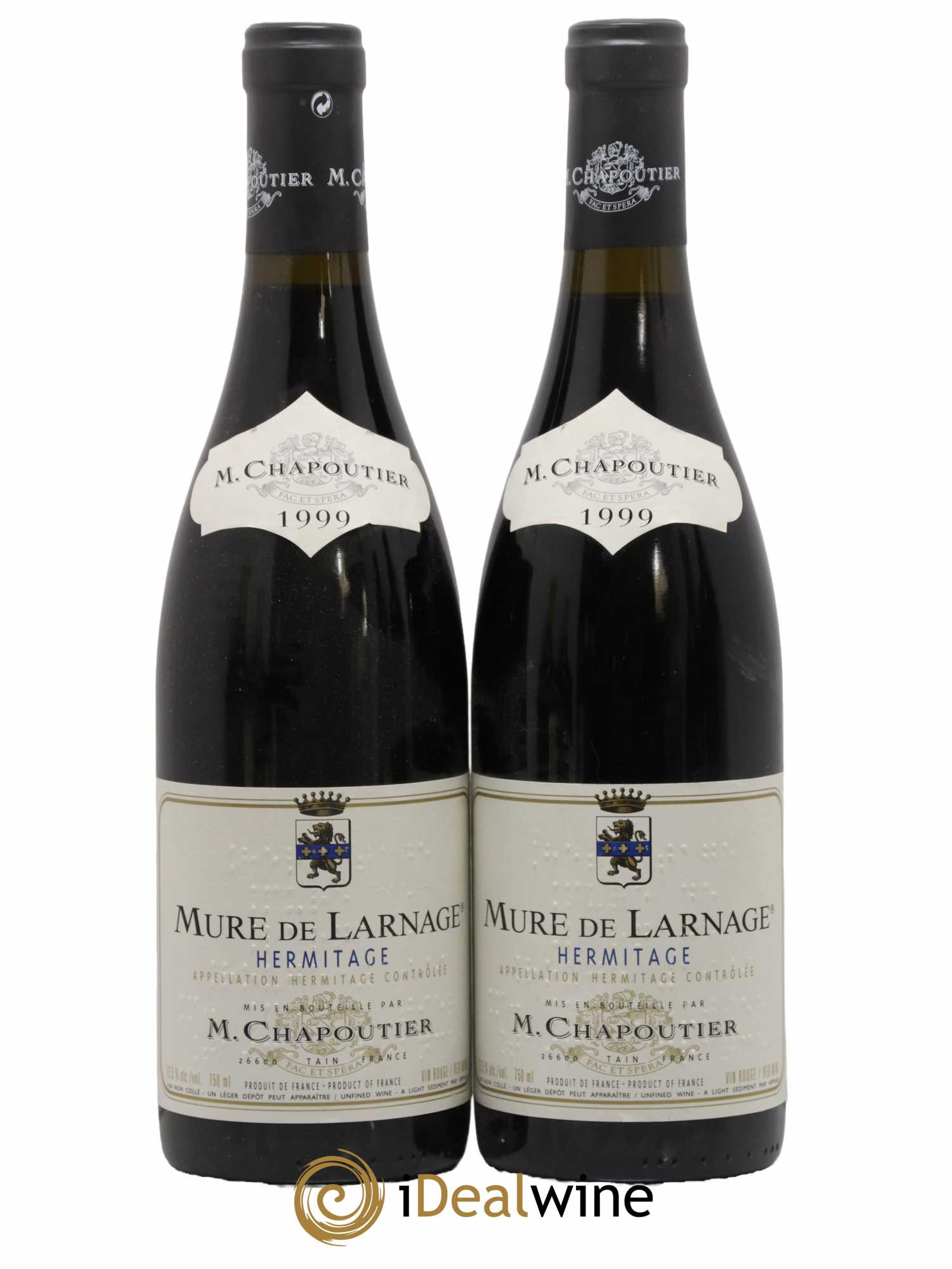 Hermitage Mure de Larnage Chapoutier 1999 - Lot de 2 bouteilles - 0