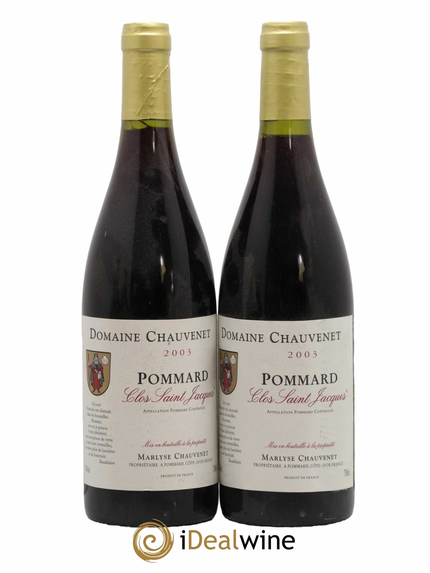 Pommard Clos Saint Jacques Domaine Chauvenet 2003 - Lot de 2 bouteilles - 0