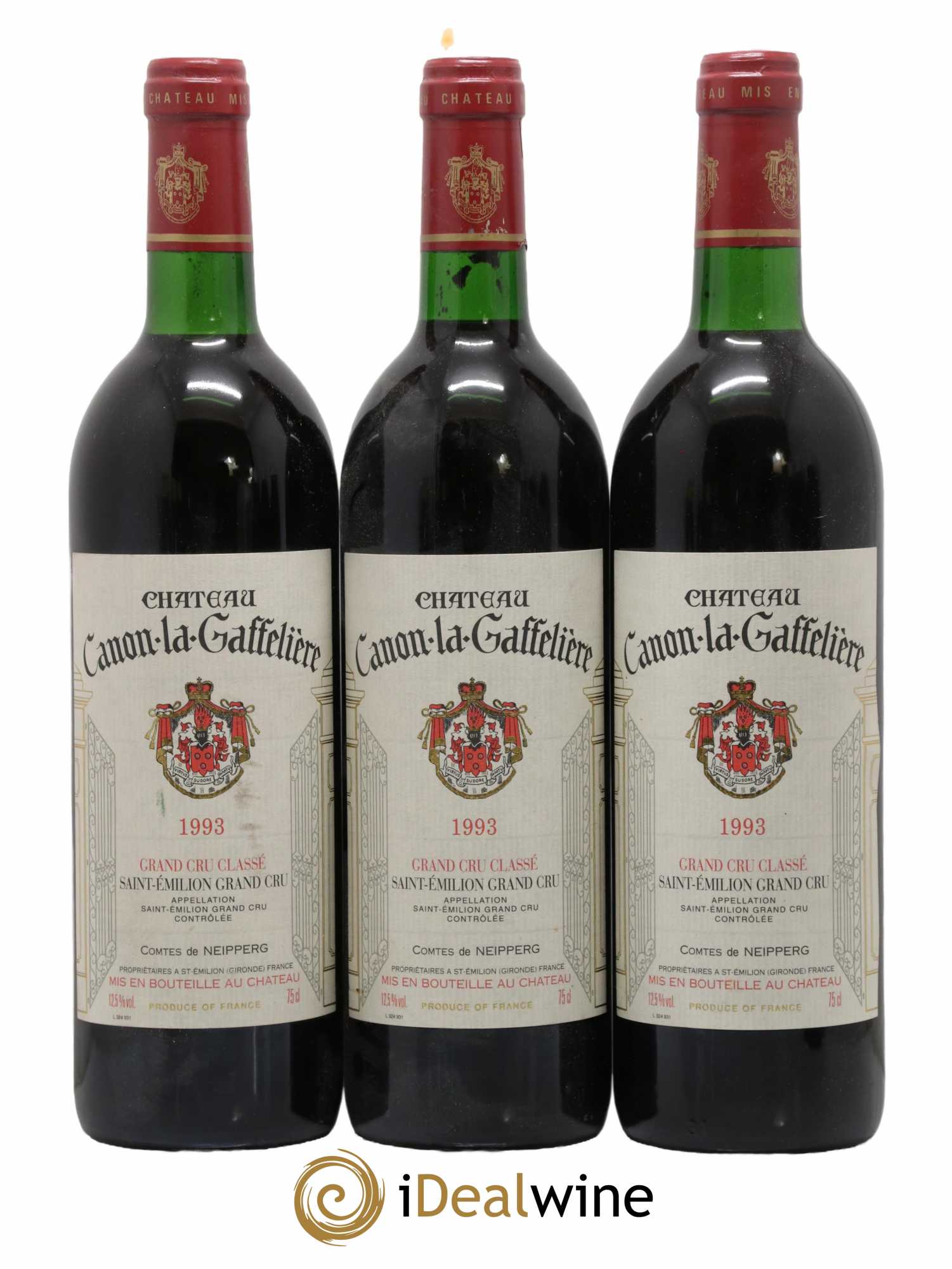 Château Canon la Gaffelière 1er Grand Cru Classé B 1993 - Lot de 3 bouteilles - 0