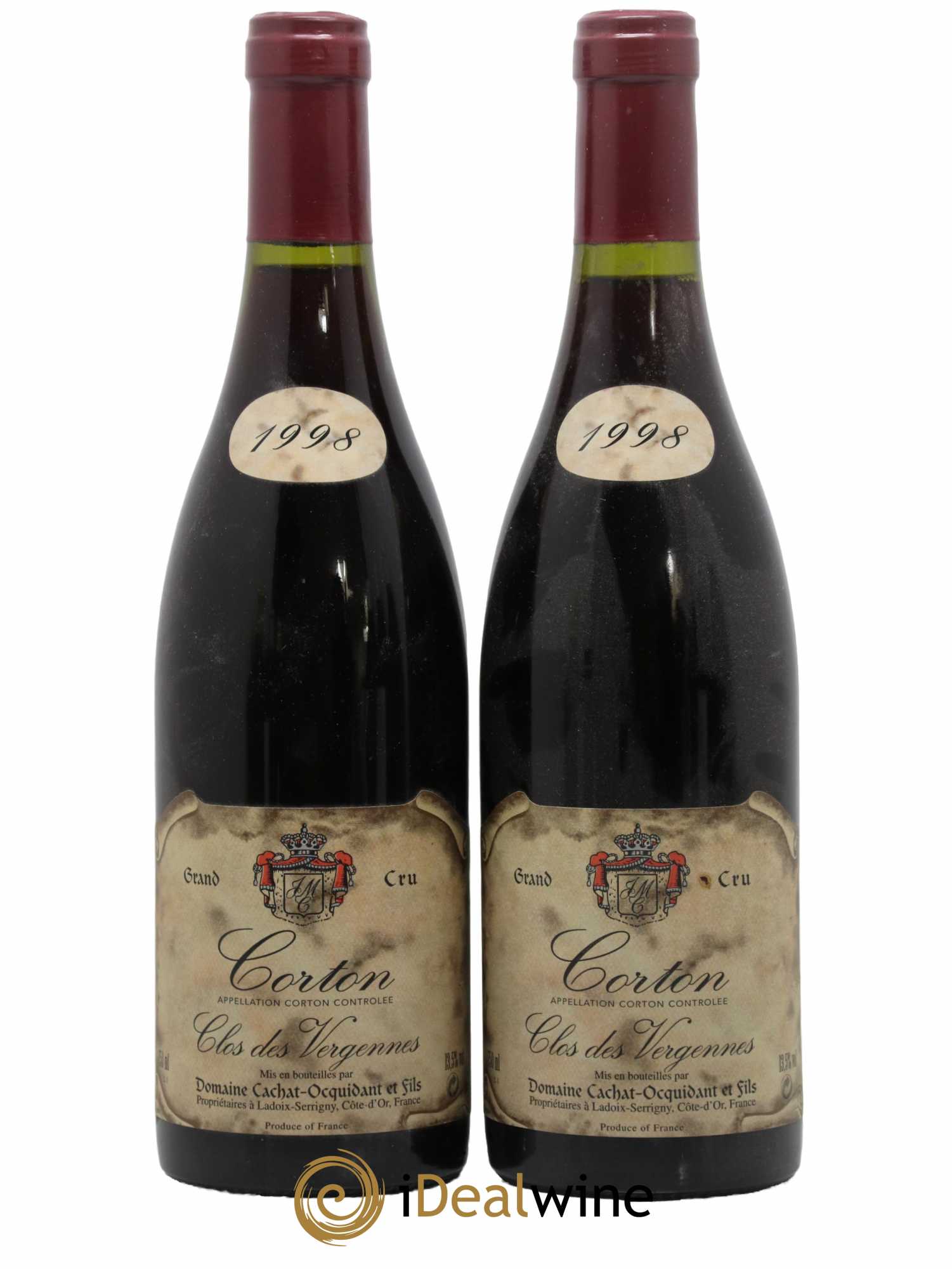 Corton Grand Cru Clos des Vergennes Cachat-Ocquidant & Fils 1998 - Lot de 2 bouteilles - 0