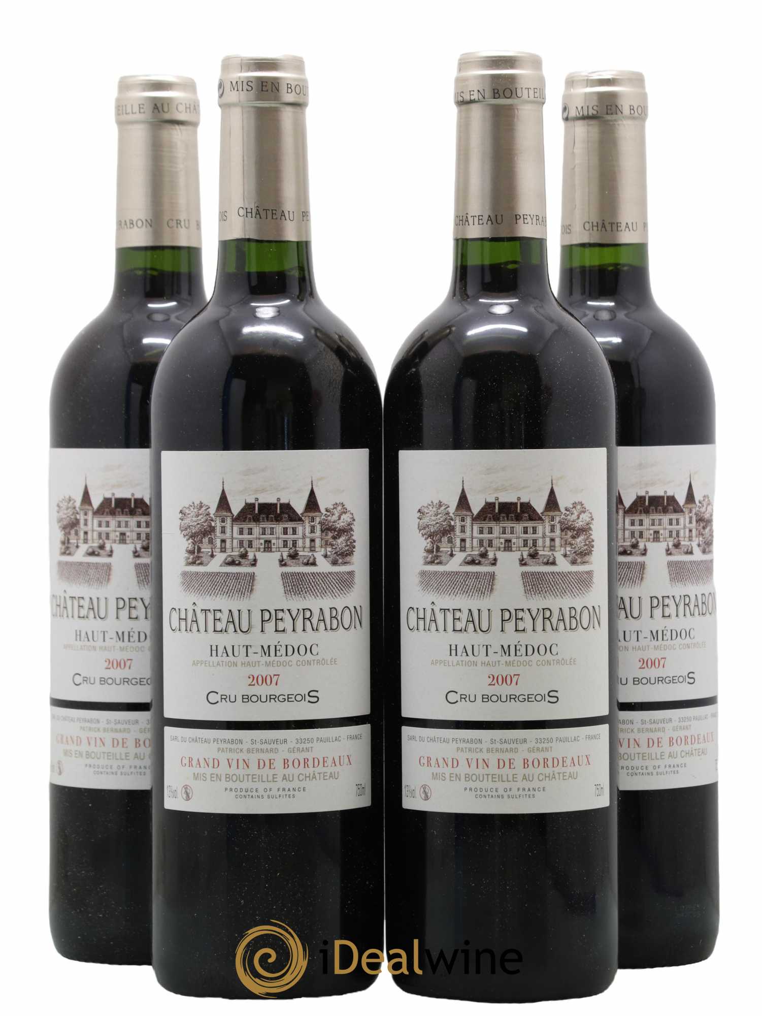 Château Peyrabon Cru Bourgeois 2007 - Lot de 4 bouteilles - 0