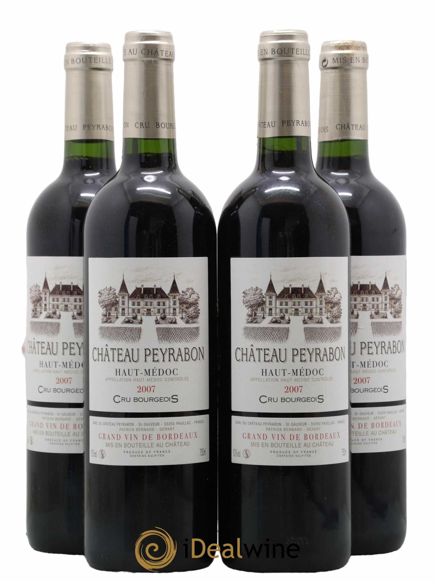 Château Peyrabon Cru Bourgeois 2007 - Lot de 4 bouteilles - 0