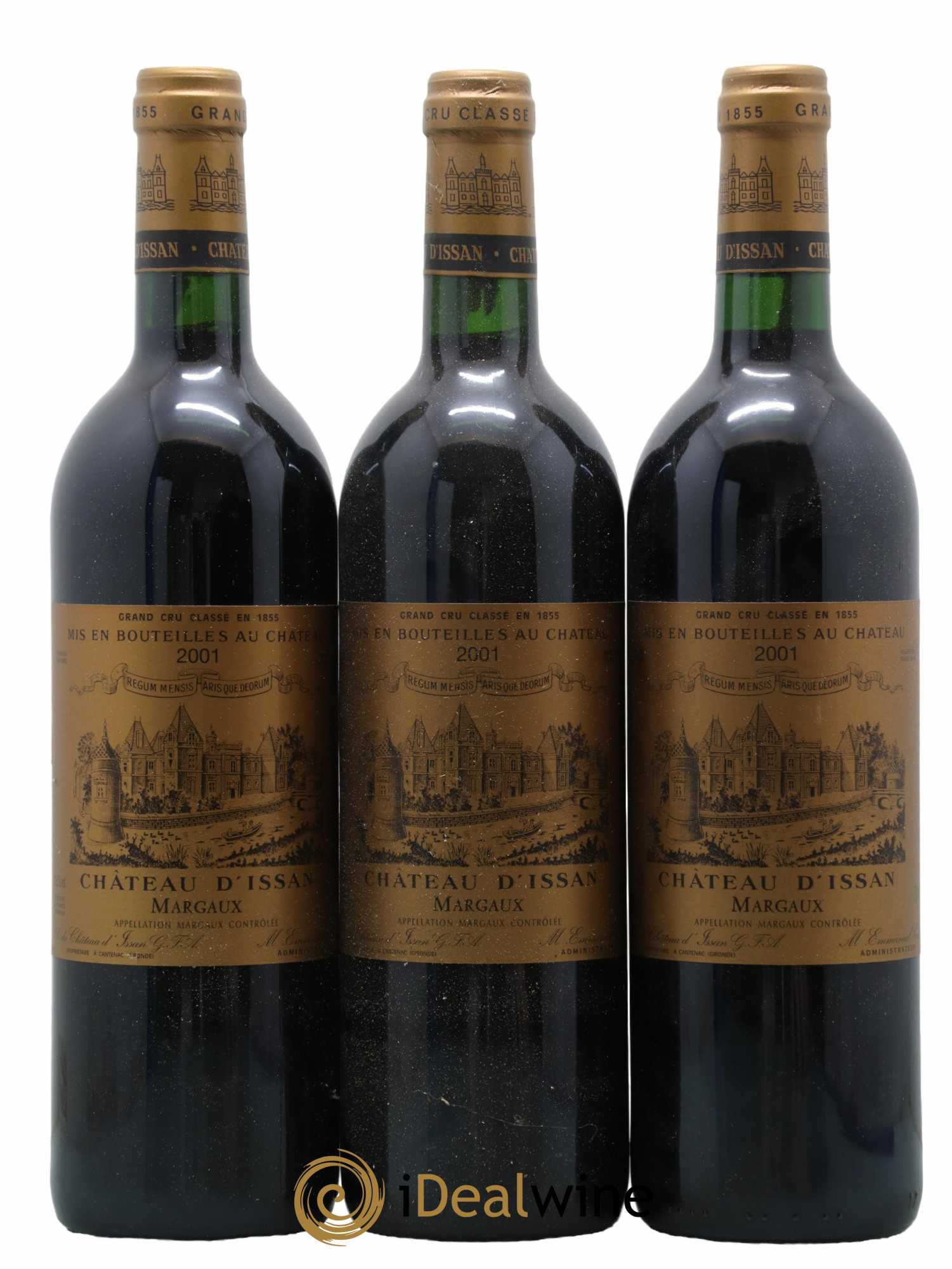 Château d'Issan 3ème Grand Cru Classé 2001 - Lot de 3 bouteilles - 0
